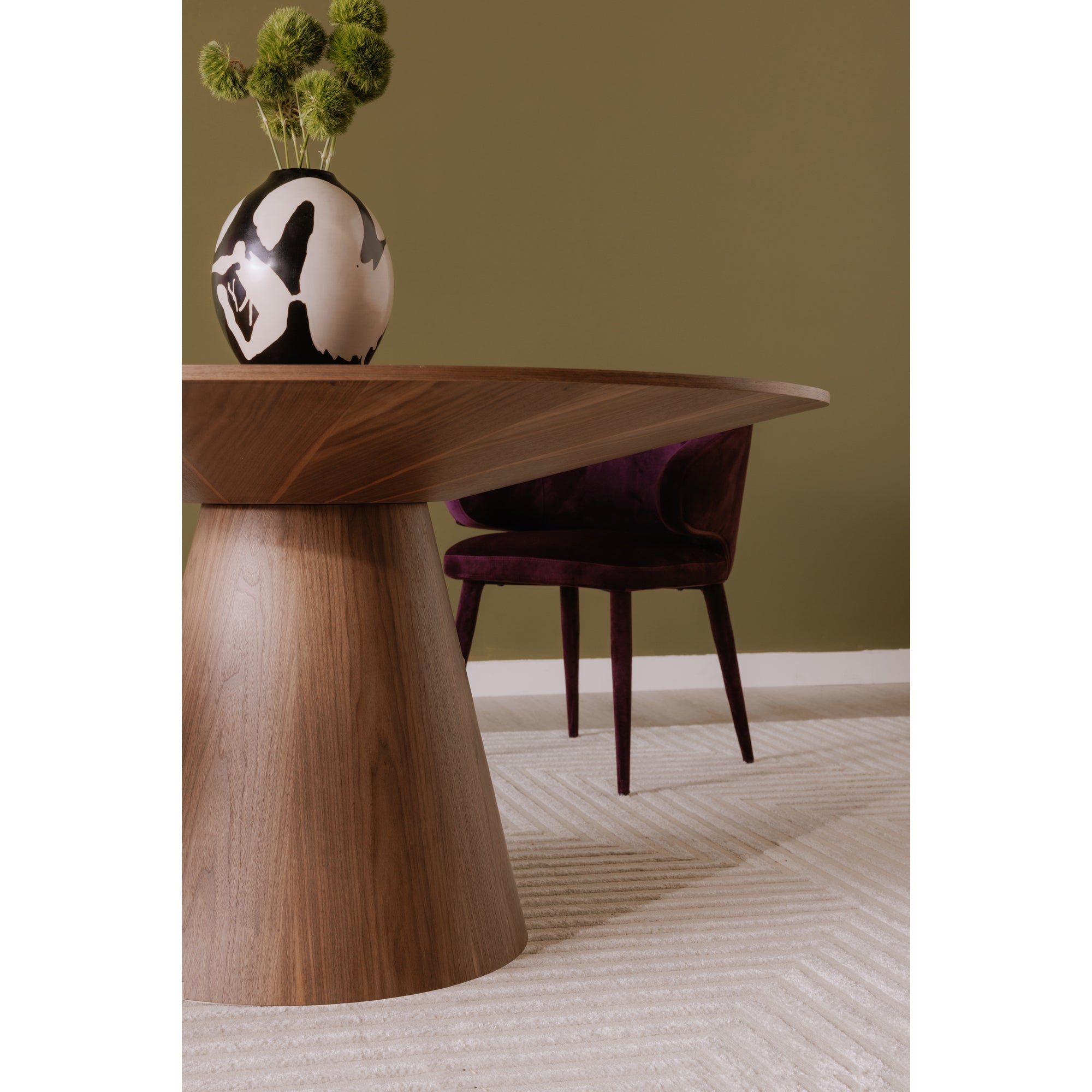 Moes Otago Round 54In Dining Table Walnut Brown KC-1029-03-0