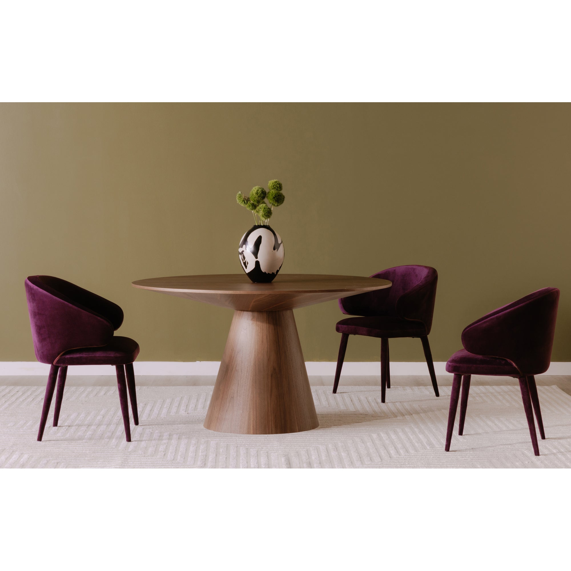 Moes Otago Round 54In Dining Table Walnut Brown KC-1029-03-0