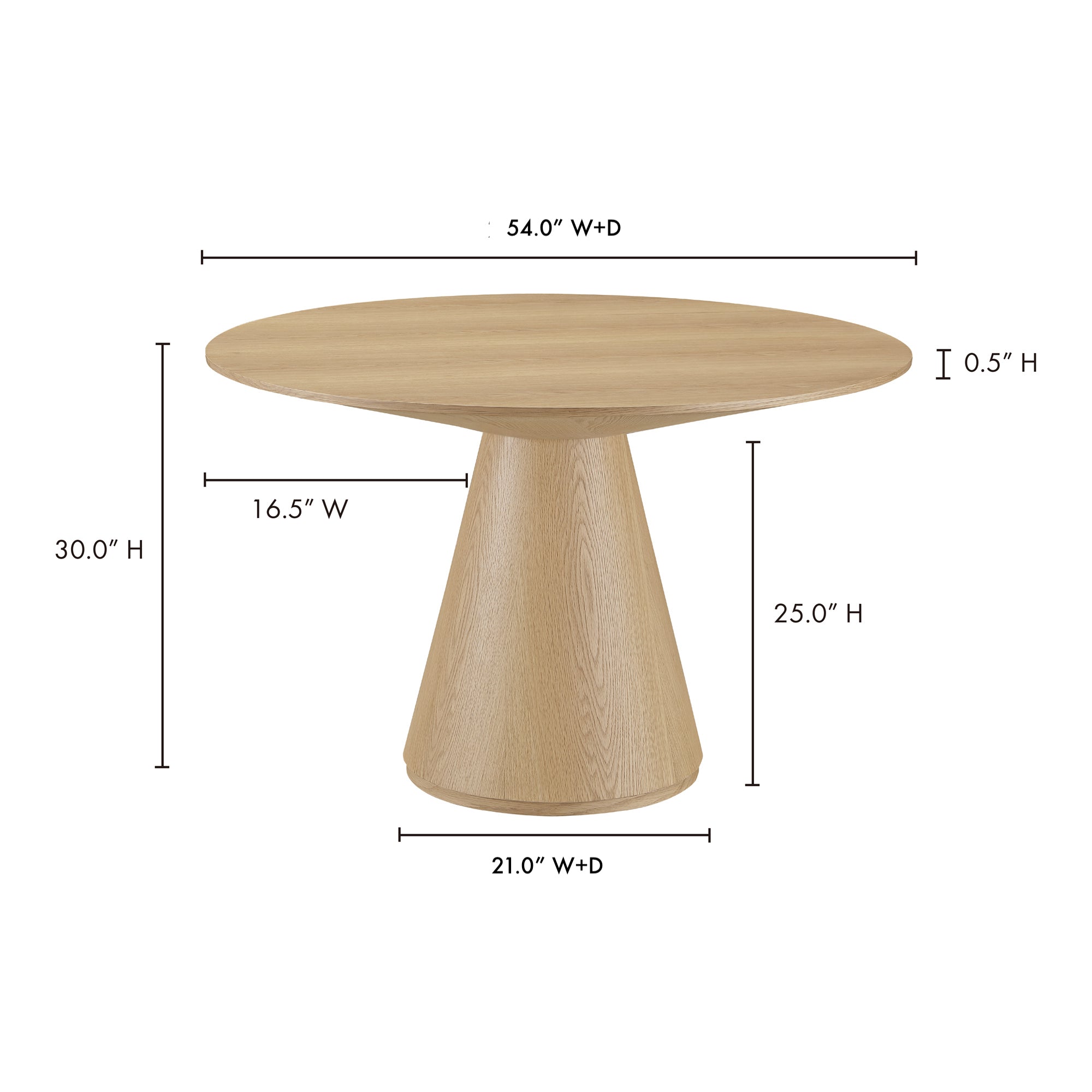 Moes Otago Round 54In Dining Table KC-1029-24-0