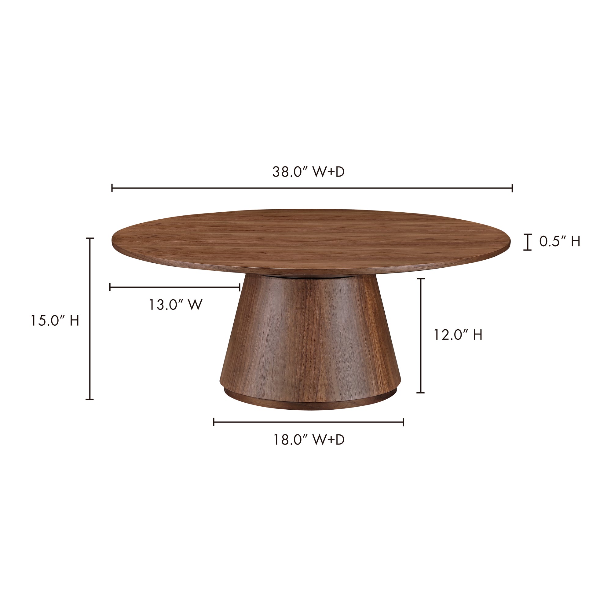 Moes Otago Coffee Table Walnut Brown KC-1030-03-0