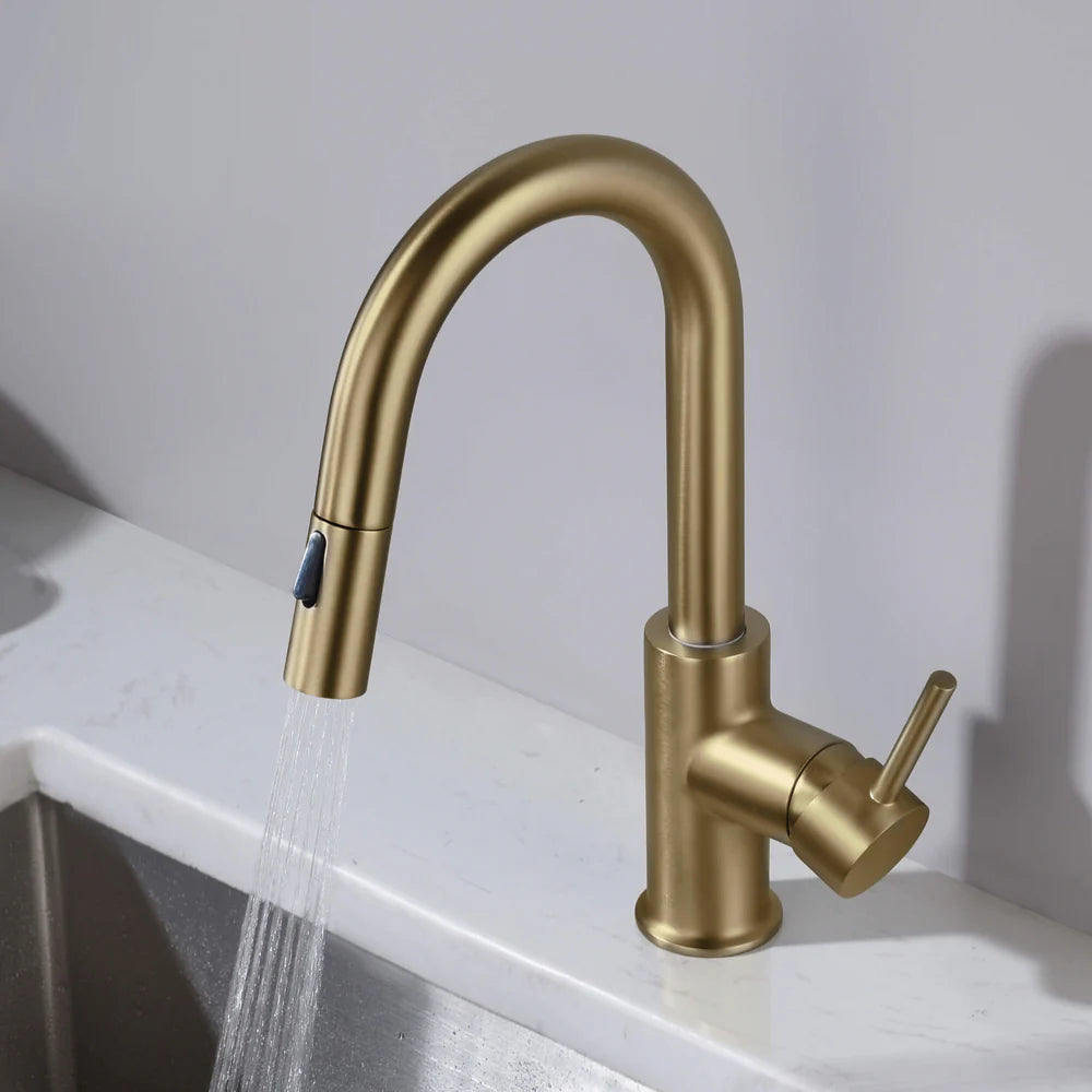 Halo Single Handle Pull Down Kitchen & Bar Sink Faucet