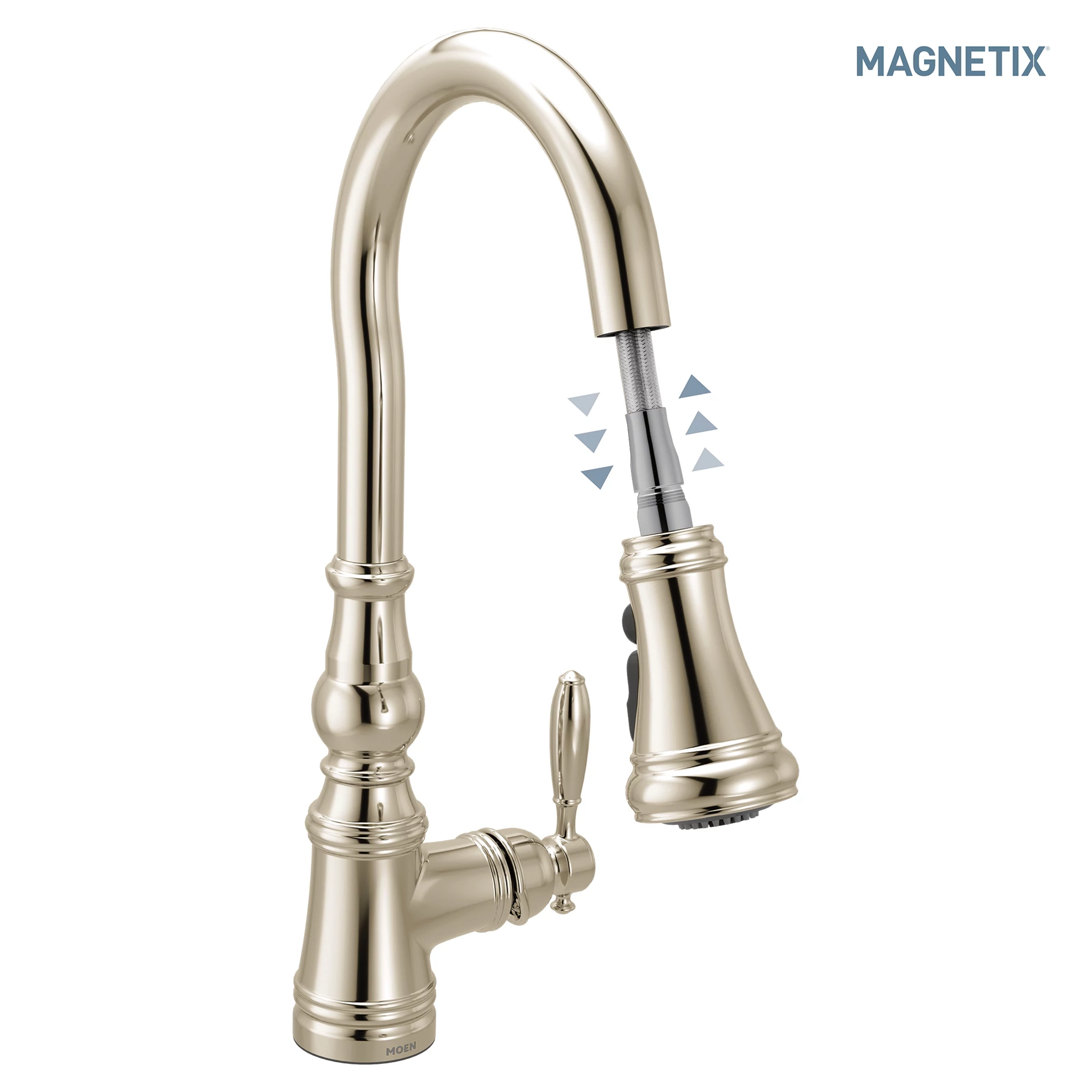 Moen S73094 Weymouth Pulldown Kitchen Faucet with Magnetix Docking