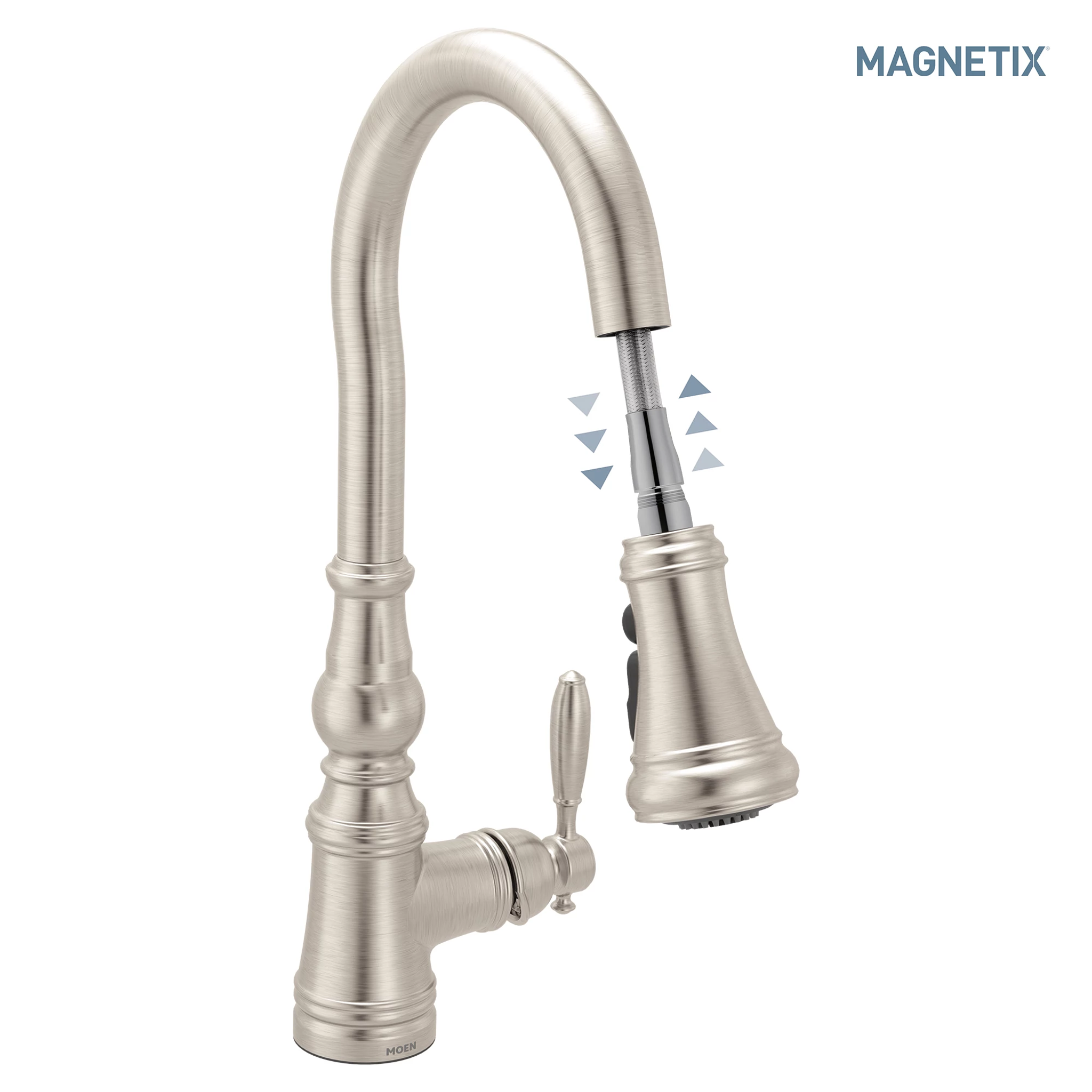 Moen S73094 Weymouth Pulldown Kitchen Faucet with Magnetix Docking