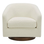 Moes Oscy Swivel Chair Faux Shearling White KQ-1015-24-USA