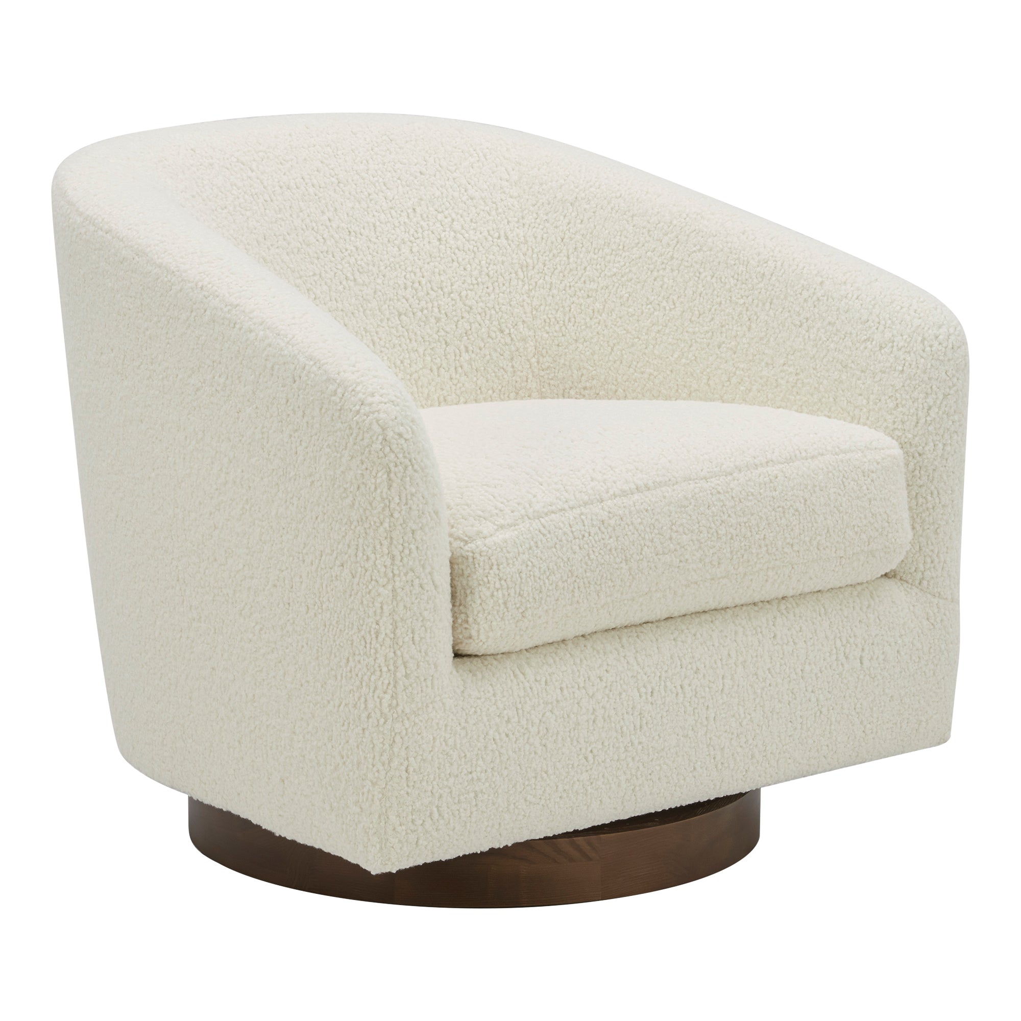 Moes Oscy Swivel Chair Faux Shearling White KQ-1015-24-USA