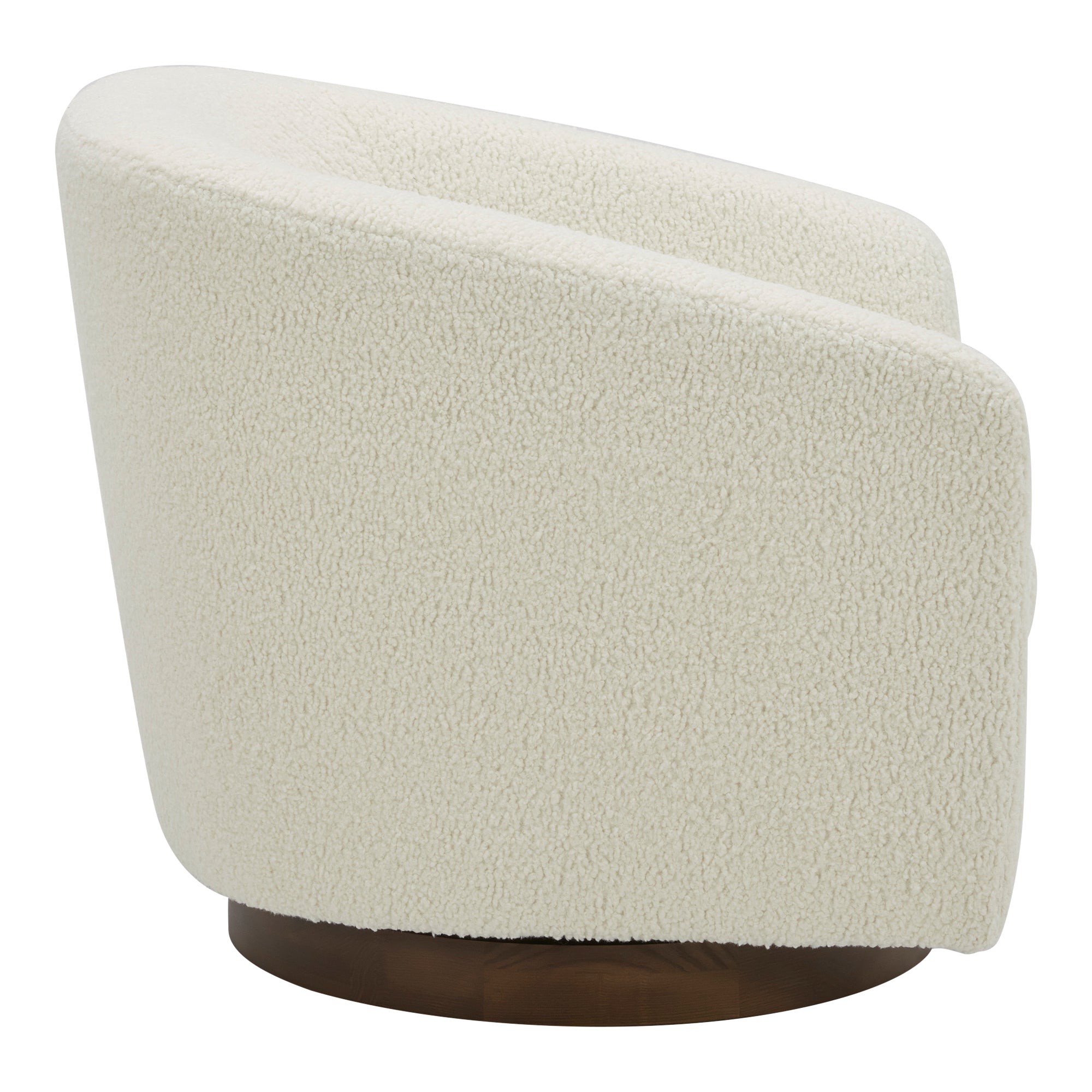 Moes Oscy Swivel Chair Faux Shearling White KQ-1015-24-USA