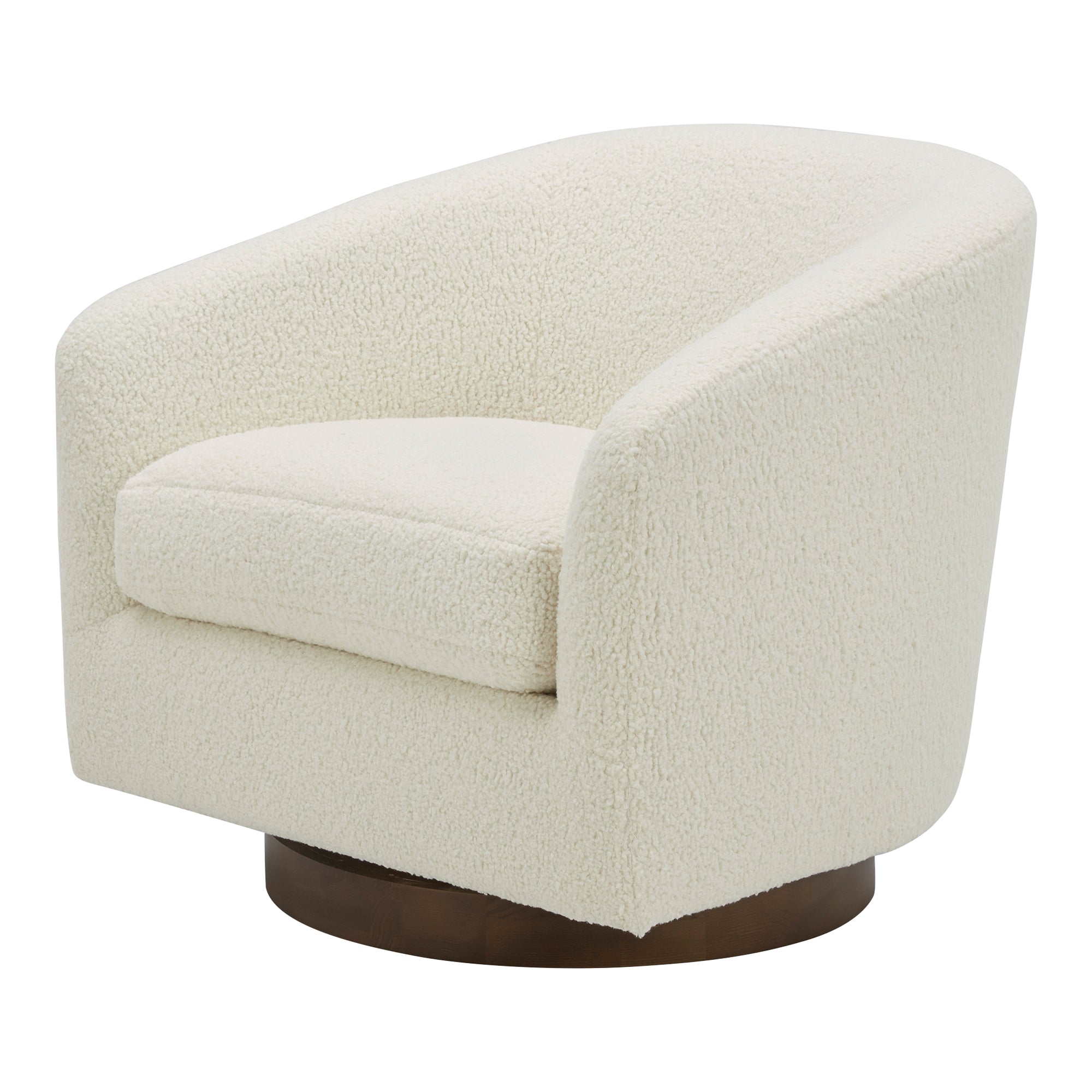 Moes Oscy Swivel Chair Faux Shearling White KQ-1015-24-USA