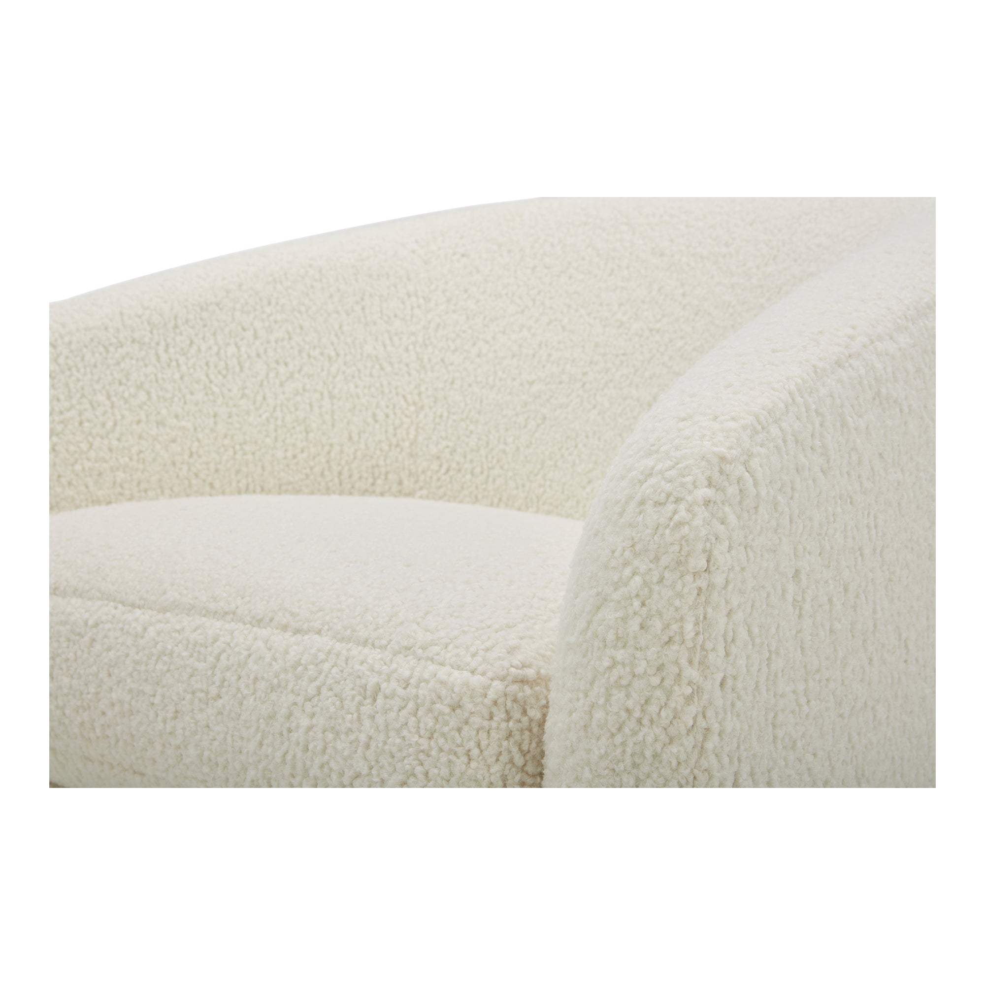 Moes Oscy Swivel Chair Faux Shearling White KQ-1015-24-USA