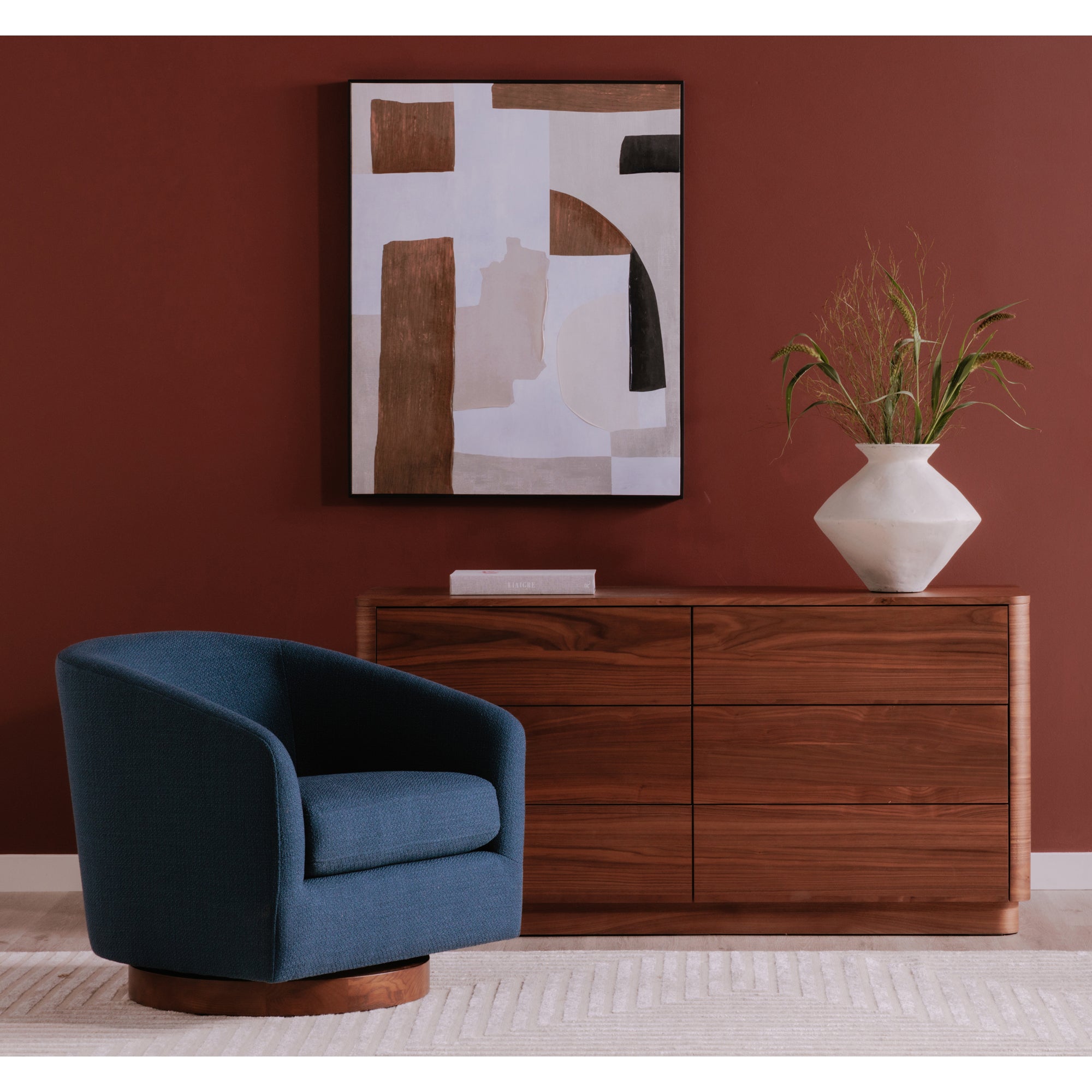 Moes Oscy Swivel Chair Dark Atlantic KQ-1015-26-USA