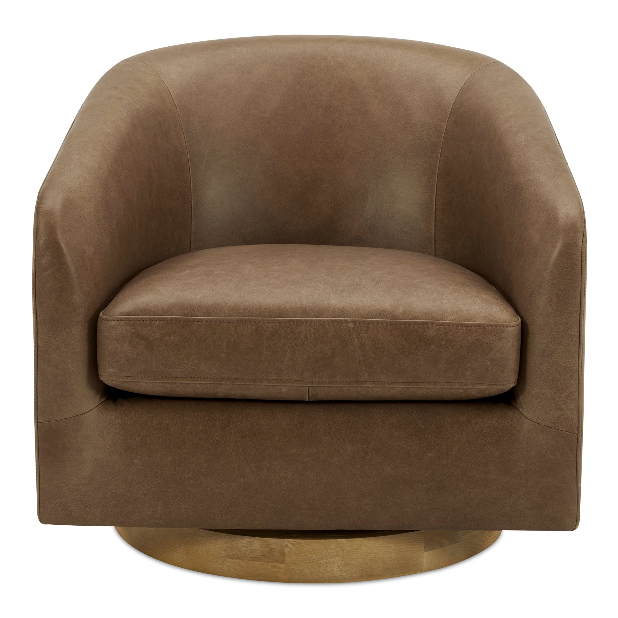 Moes Oscy Leather Swivel Chair Tan KQ-1015-40-USA