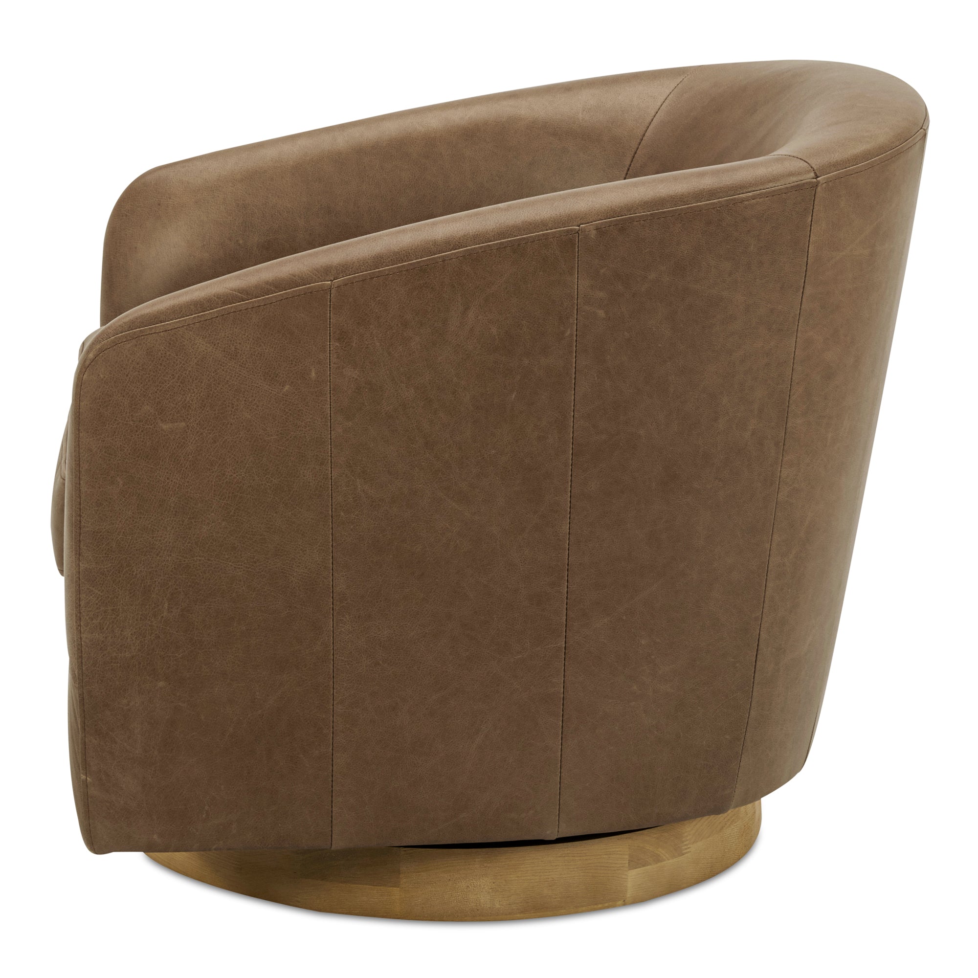 Moes Oscy Leather Swivel Chair Tan KQ-1015-40-USA