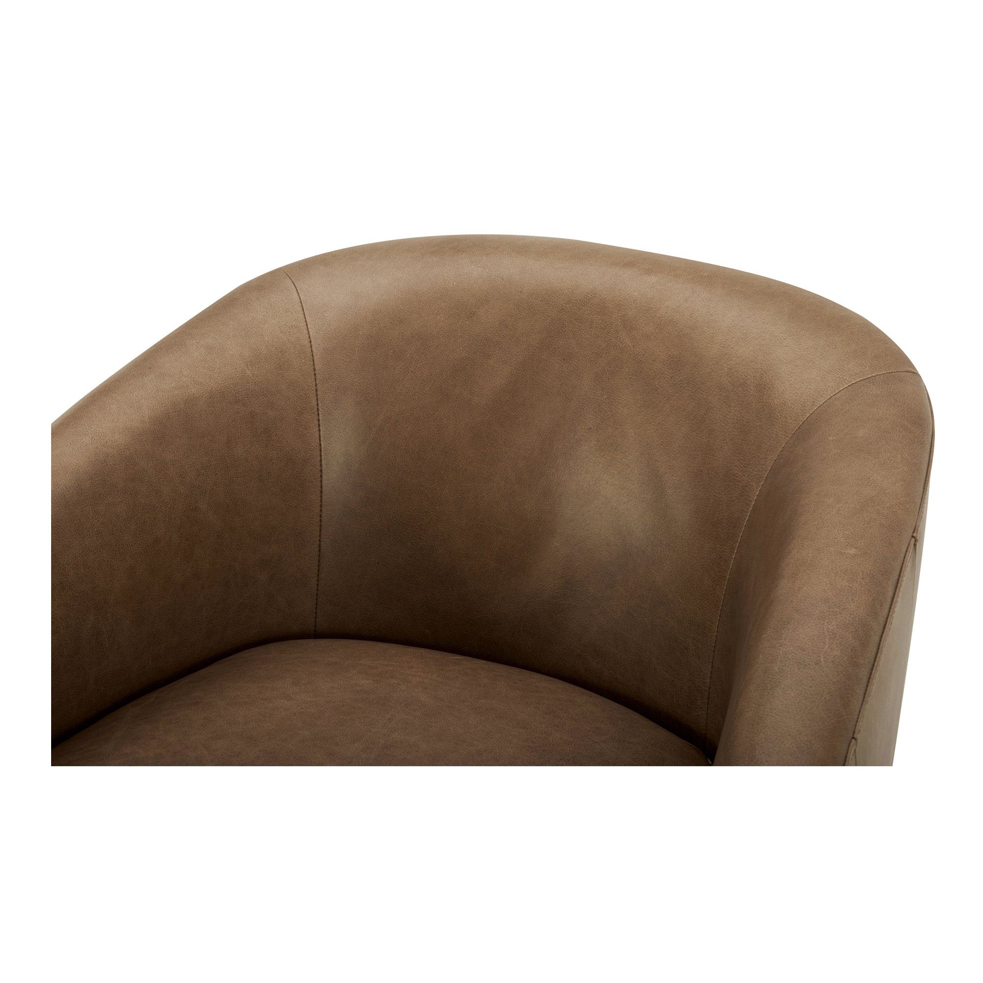 Moes Oscy Leather Swivel Chair Tan KQ-1015-40-USA