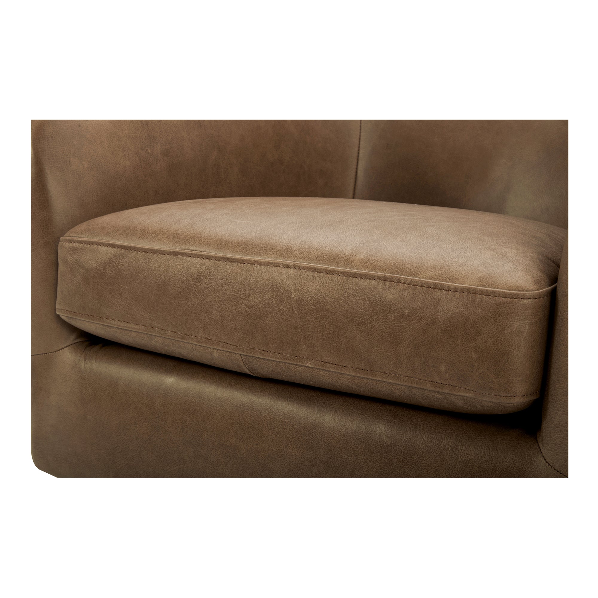 Moes Oscy Leather Swivel Chair Tan KQ-1015-40-USA