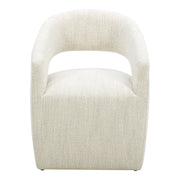Moes Barrow Rolling Dining Chair White Mist KQ-1024-18-USA