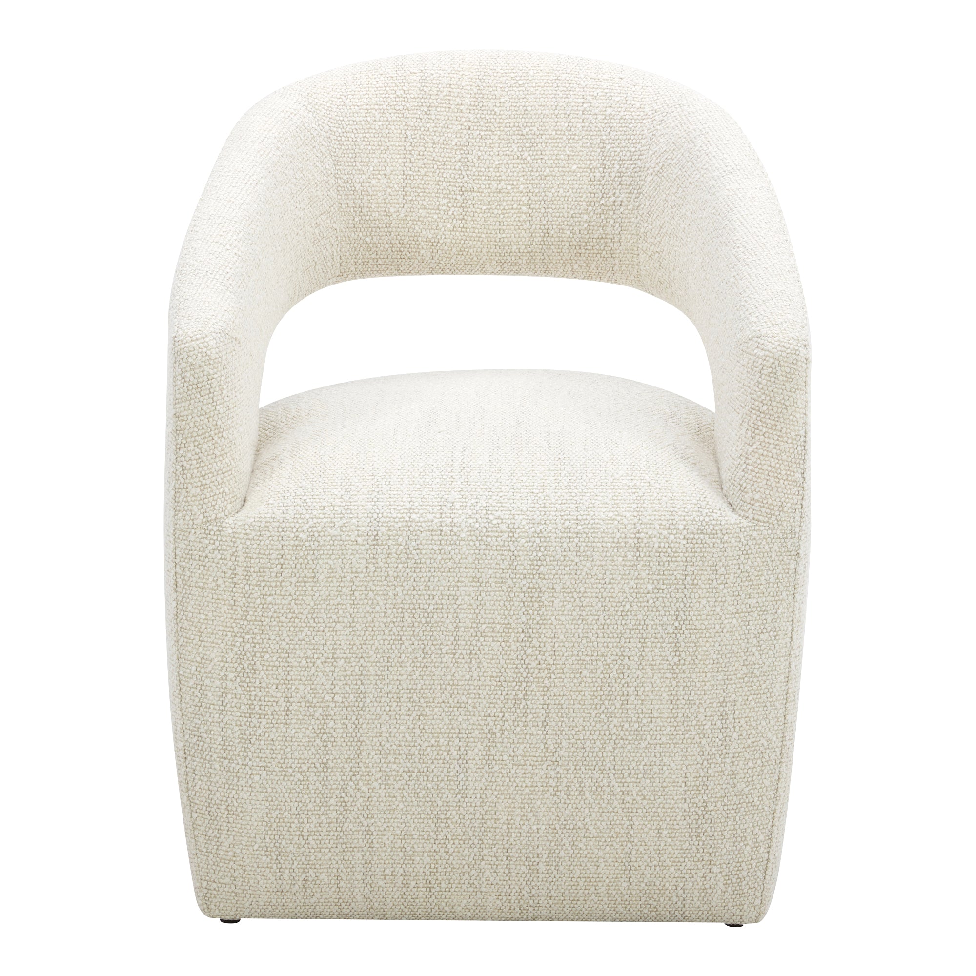 Moes Barrow Rolling Dining Chair White Mist KQ-1024-18-USA