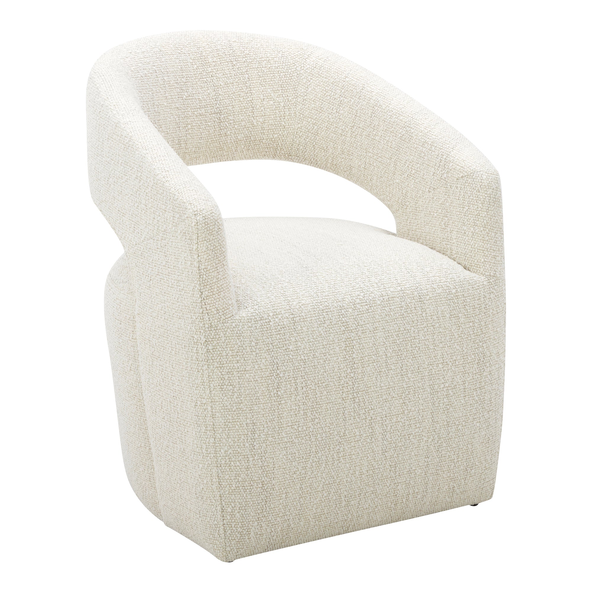Moes Barrow Rolling Dining Chair White Mist KQ-1024-18-USA