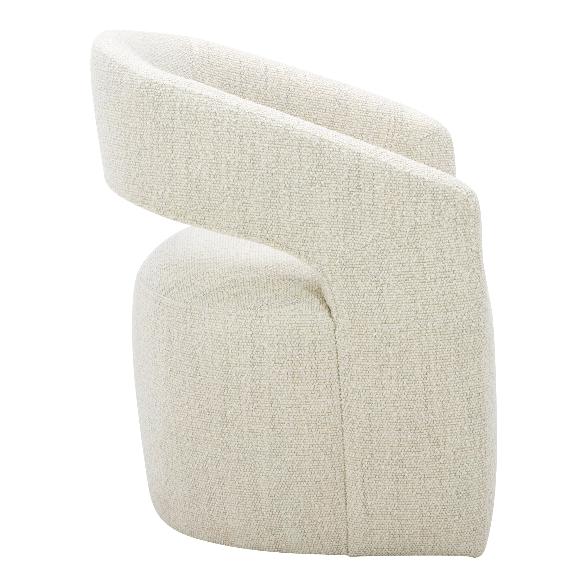Moes Barrow Rolling Dining Chair White Mist KQ-1024-18-USA