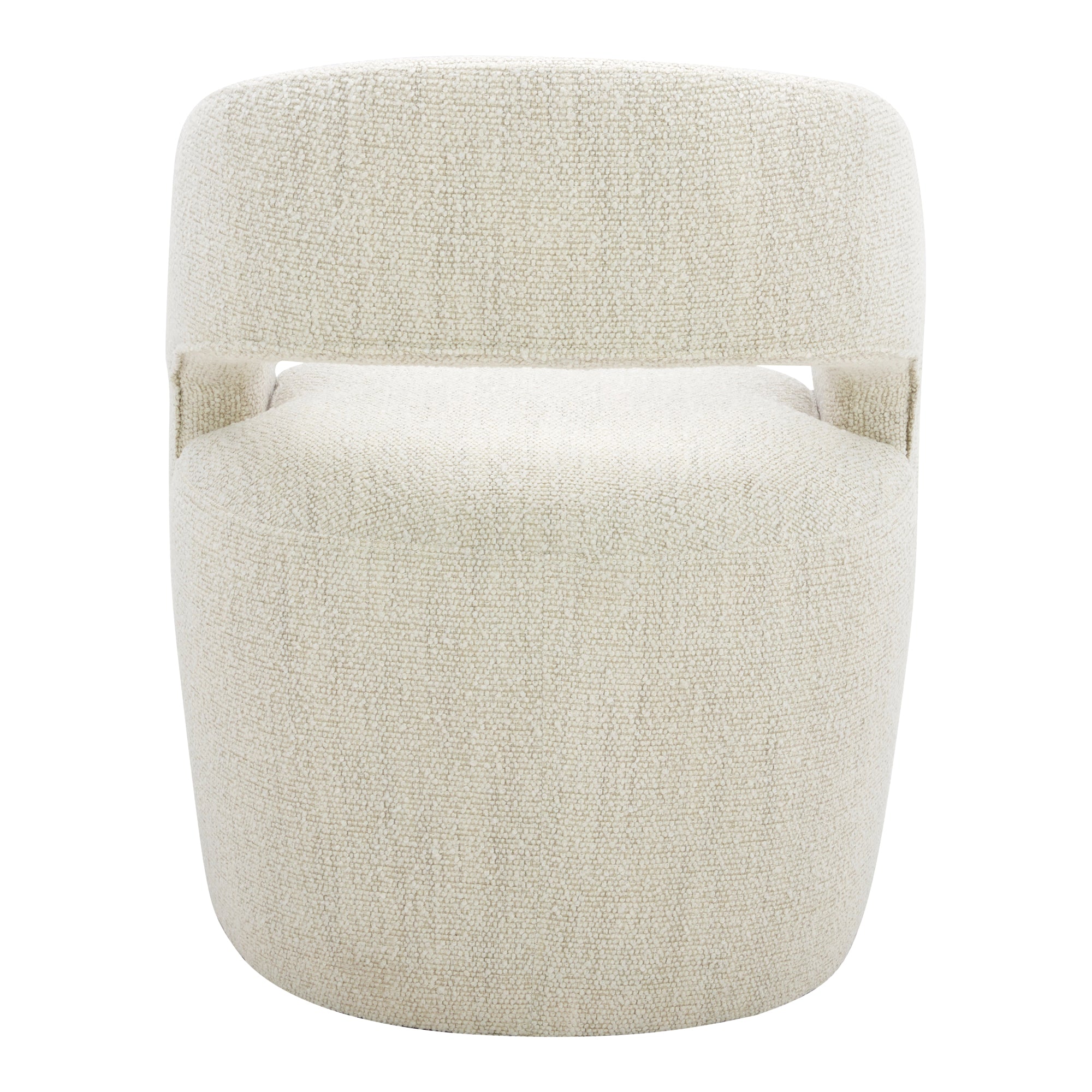 Moes Barrow Rolling Dining Chair White Mist KQ-1024-18-USA