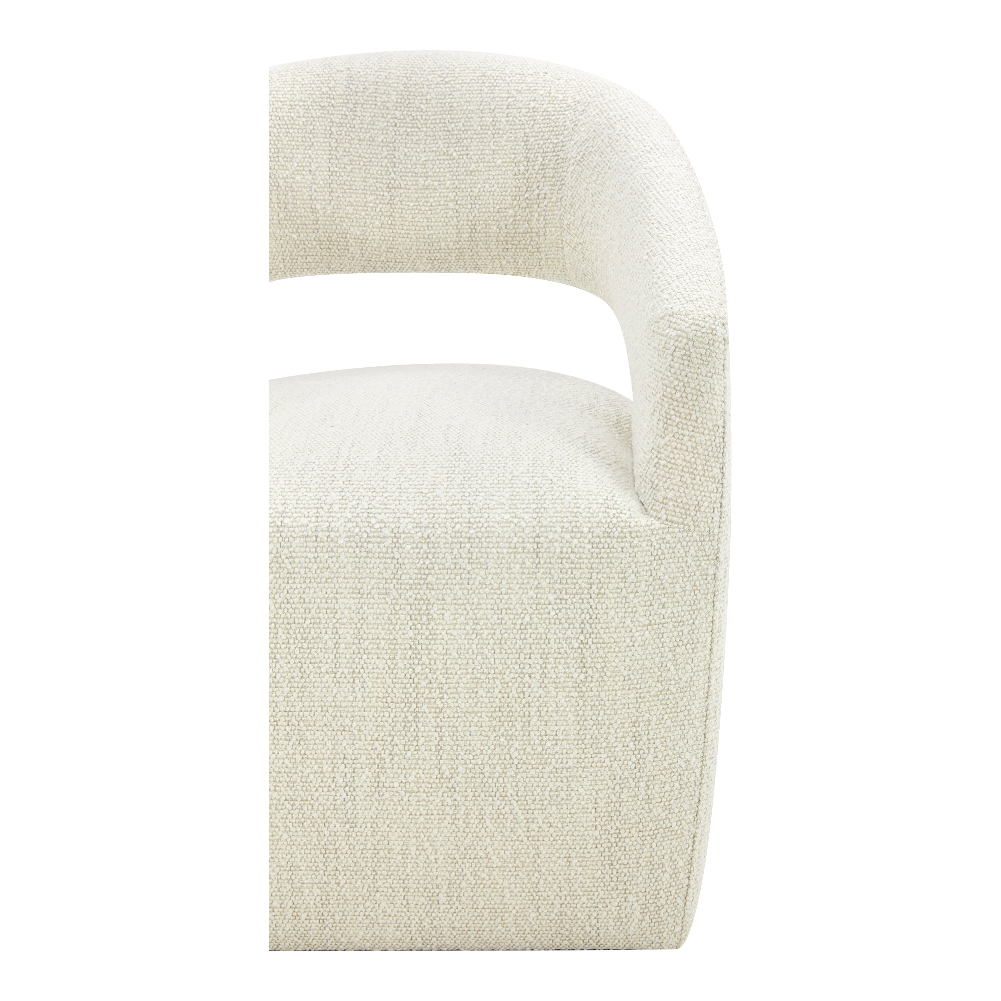 Moes Barrow Rolling Dining Chair White Mist KQ-1024-18-USA