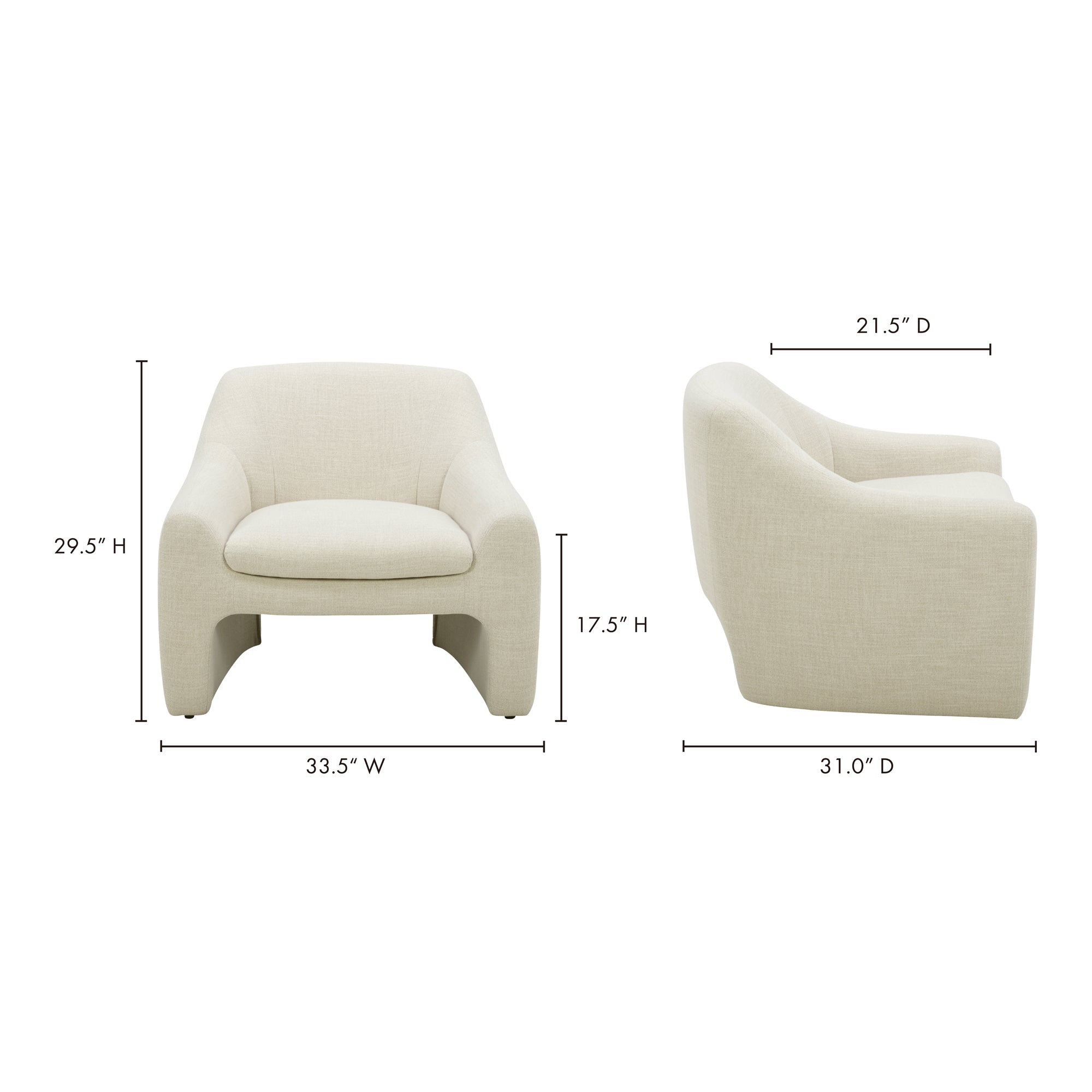 Moes Kenzie Accent Chair Dune KQ-1025-34-USA