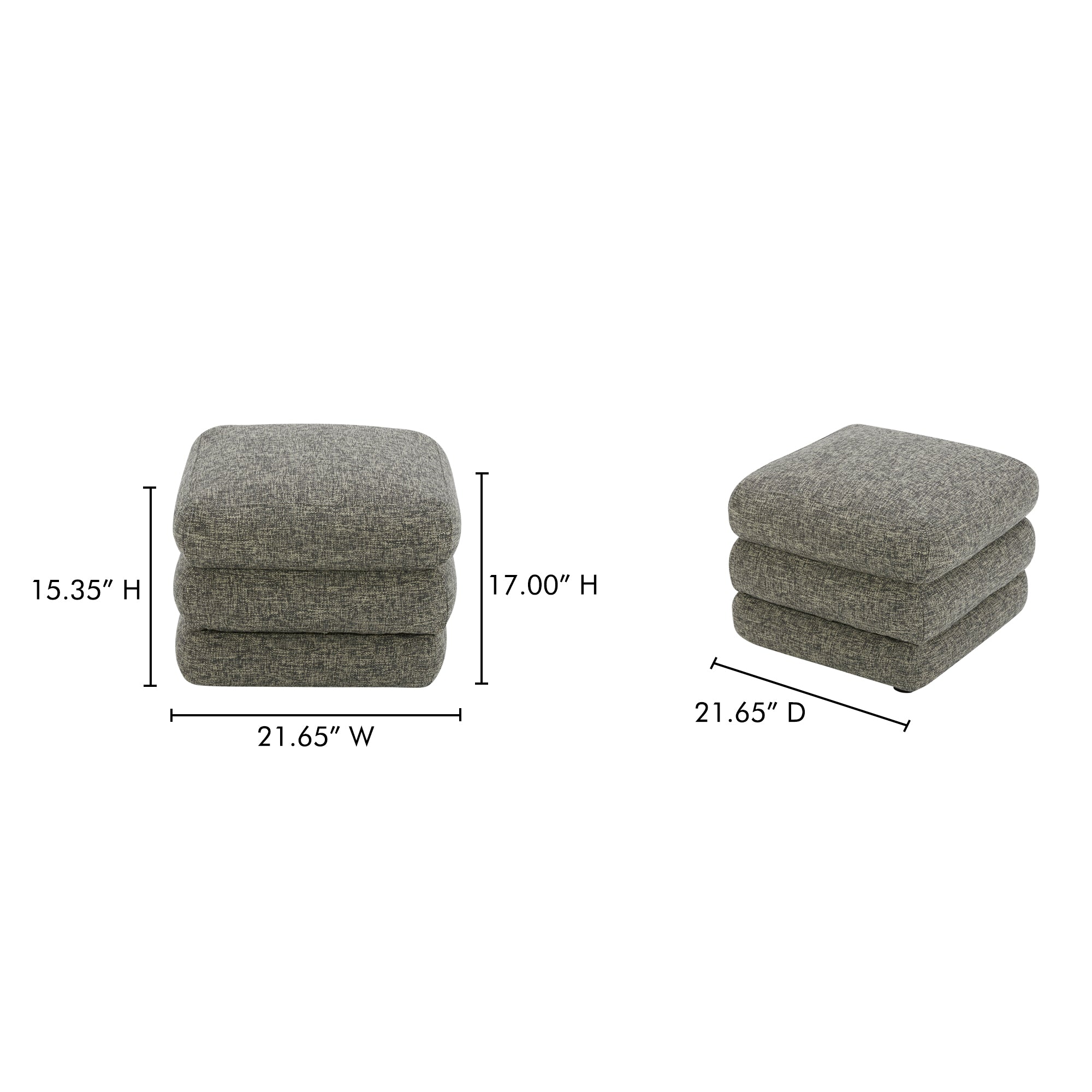 Moes Lowtide Stool Stone Tweed KQ-1034-37-USA