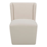 Moes Cormac Rolling Dining Chair Cream KQ-1035-05-USA