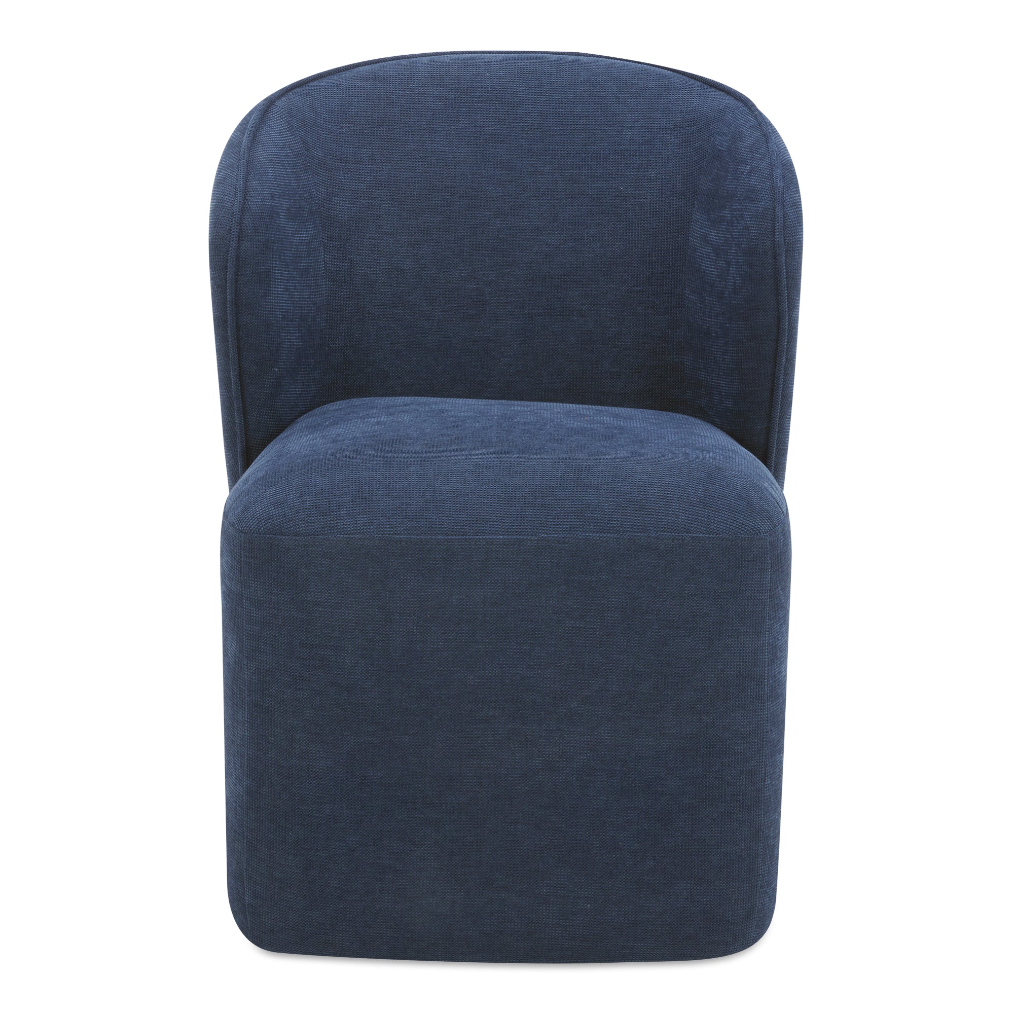 Moes Larson Rolling Dining Chair Navy Blue KQ-1036-19-USA