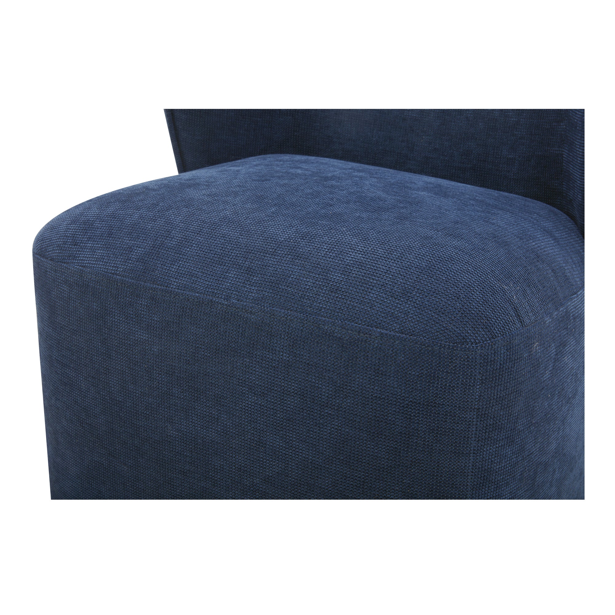 Moes Larson Rolling Dining Chair Navy Blue KQ-1036-19-USA