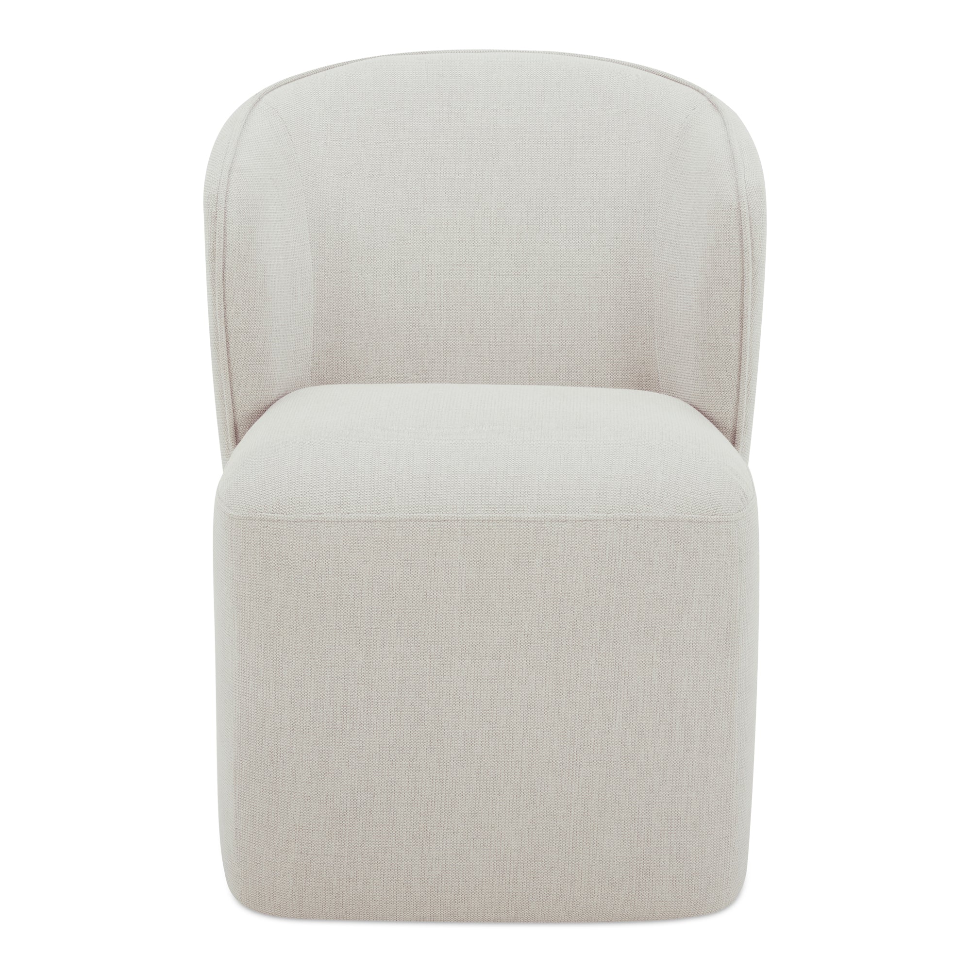 Moes Larson Rolling Dining Chair Heather Grey KQ-1036-29-USA