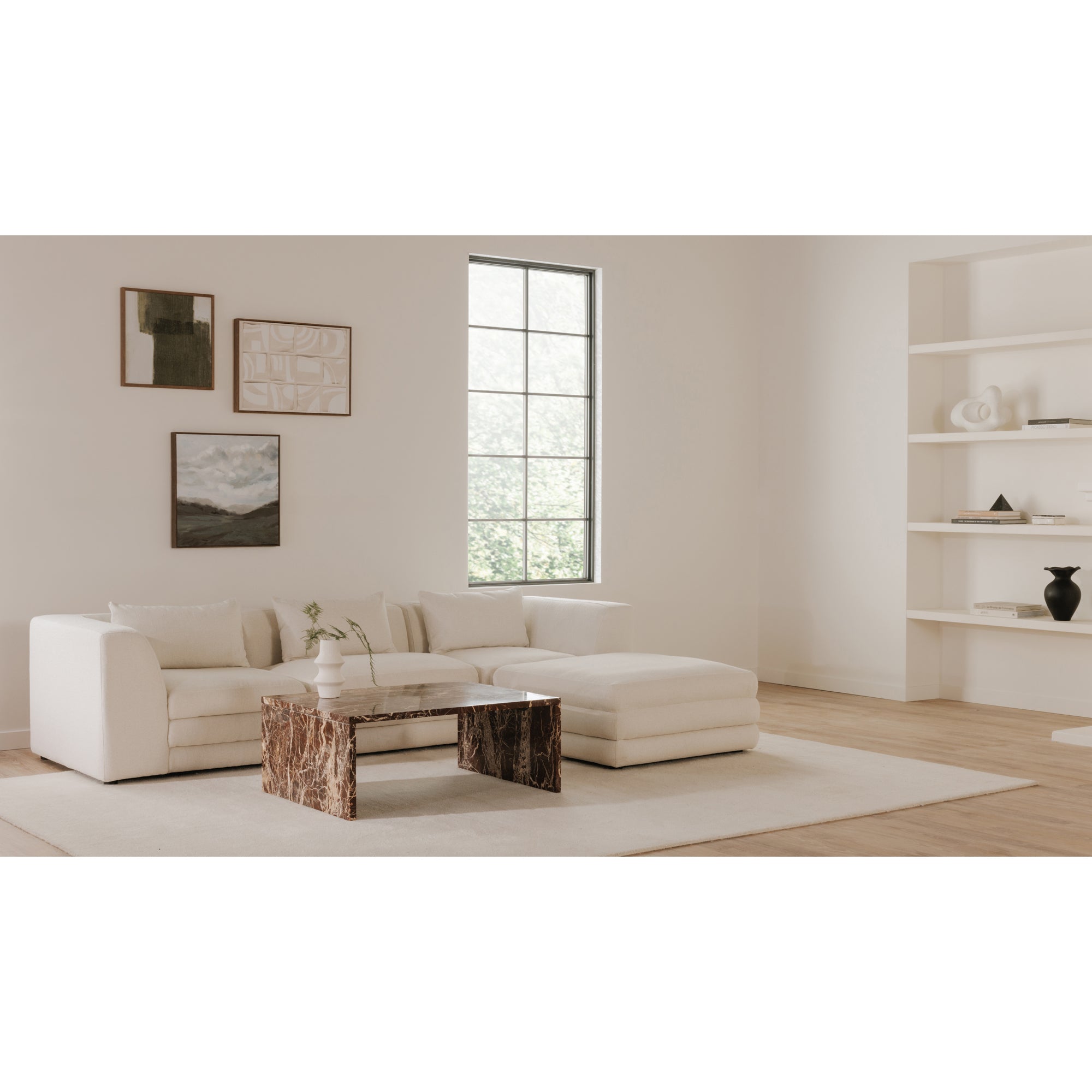 Moes Lowtide Lounge Modular Sectional Warm White KQ-1037-18