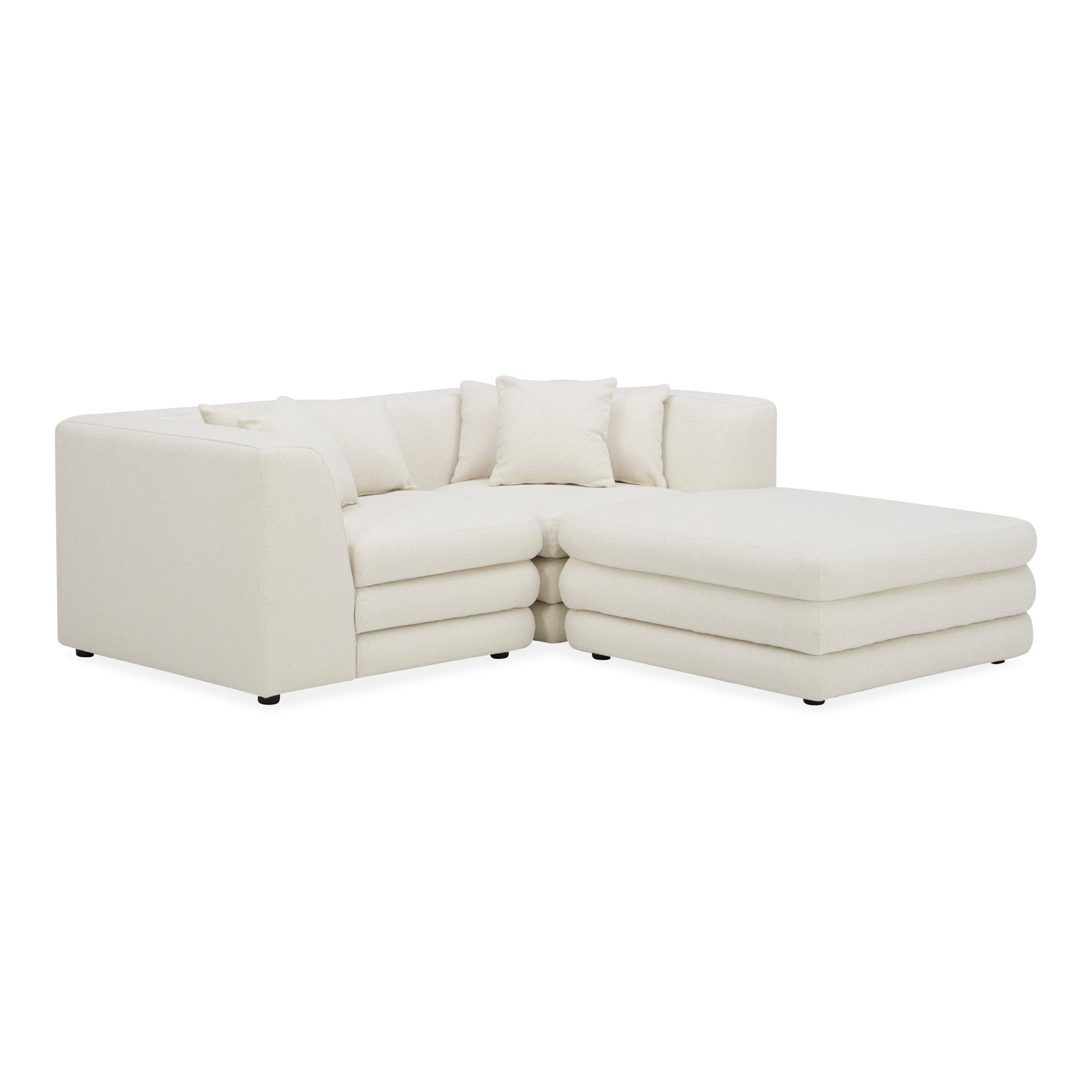 Moes Lowtide Nook Modular Sectional Warm White KQ-1038-18