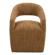 Moes Barrow Rolling Dining Chair Amber Glow KQ-1044-09