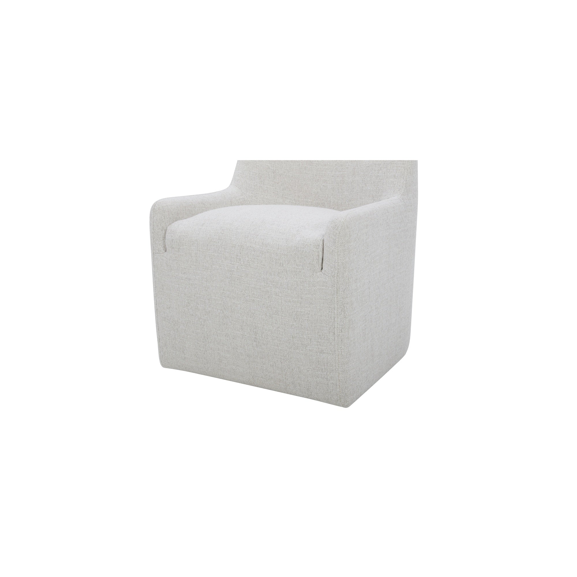 Moes Maisie Rolling Dining Chair Flecked Oat KQ-1045-34-USA