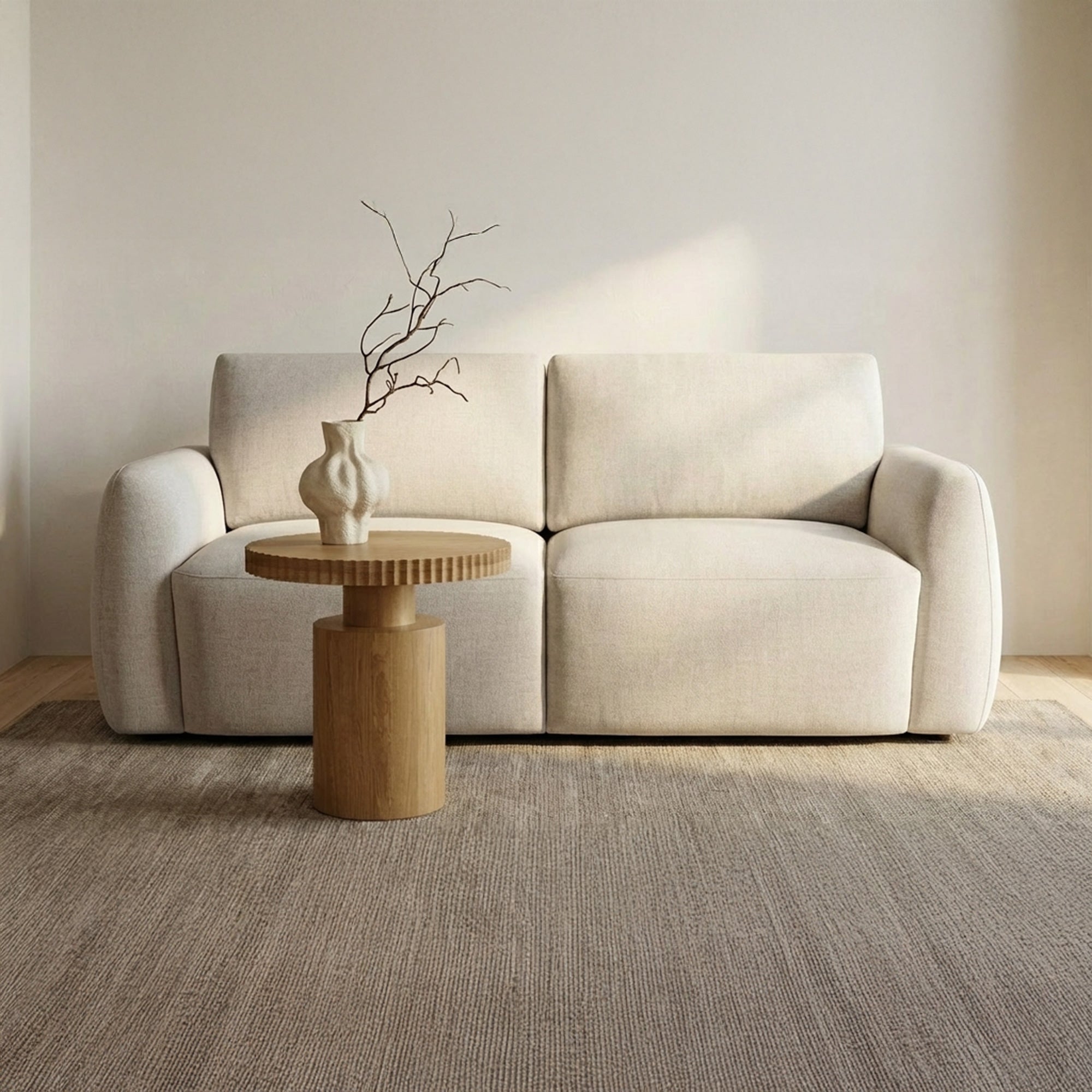 Moes Callie Sofa 68 in. Flecked Oat KQ-1048-34-USA