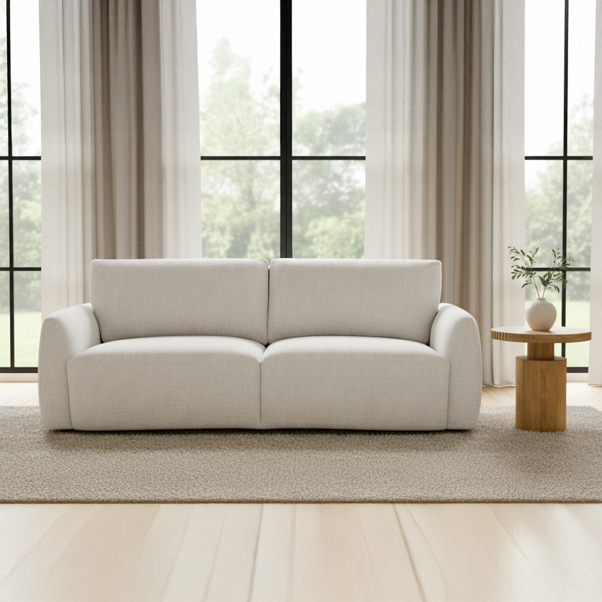 Moes Callie Sofa 91 in. Flecked Oat KQ-1049-34-USA