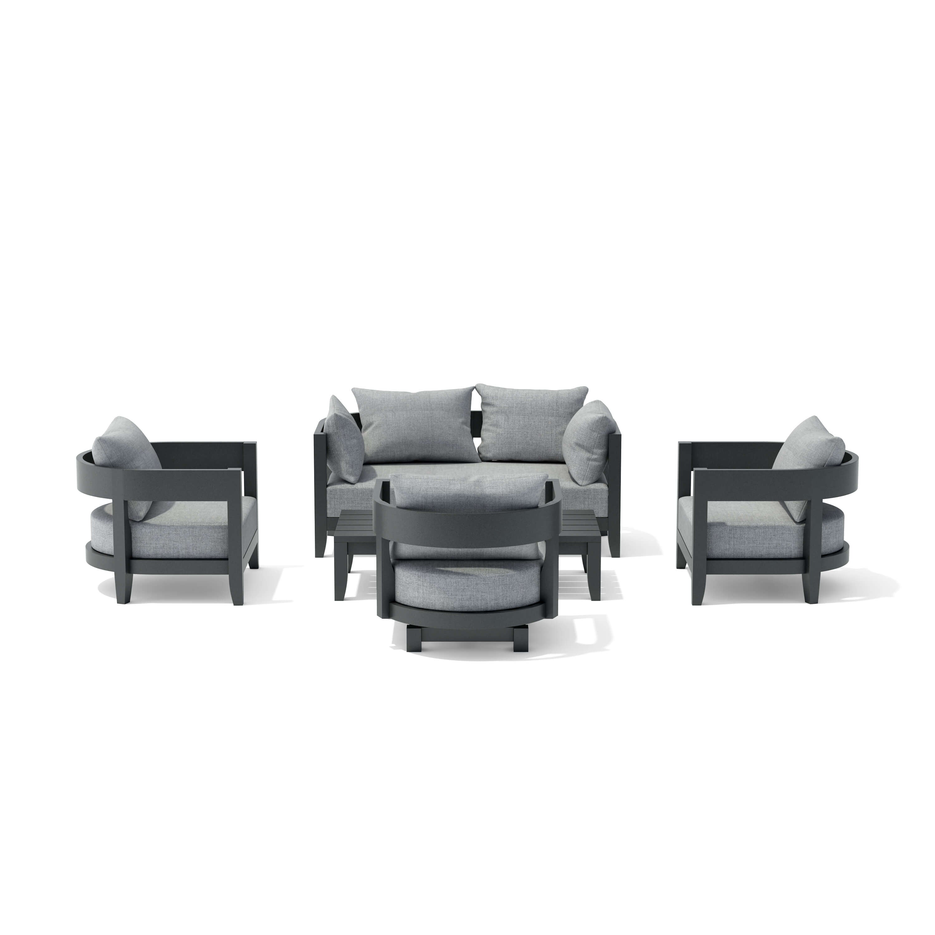 Set-173-Al 5-Pc Coronado Aluminum Deep Seating Set