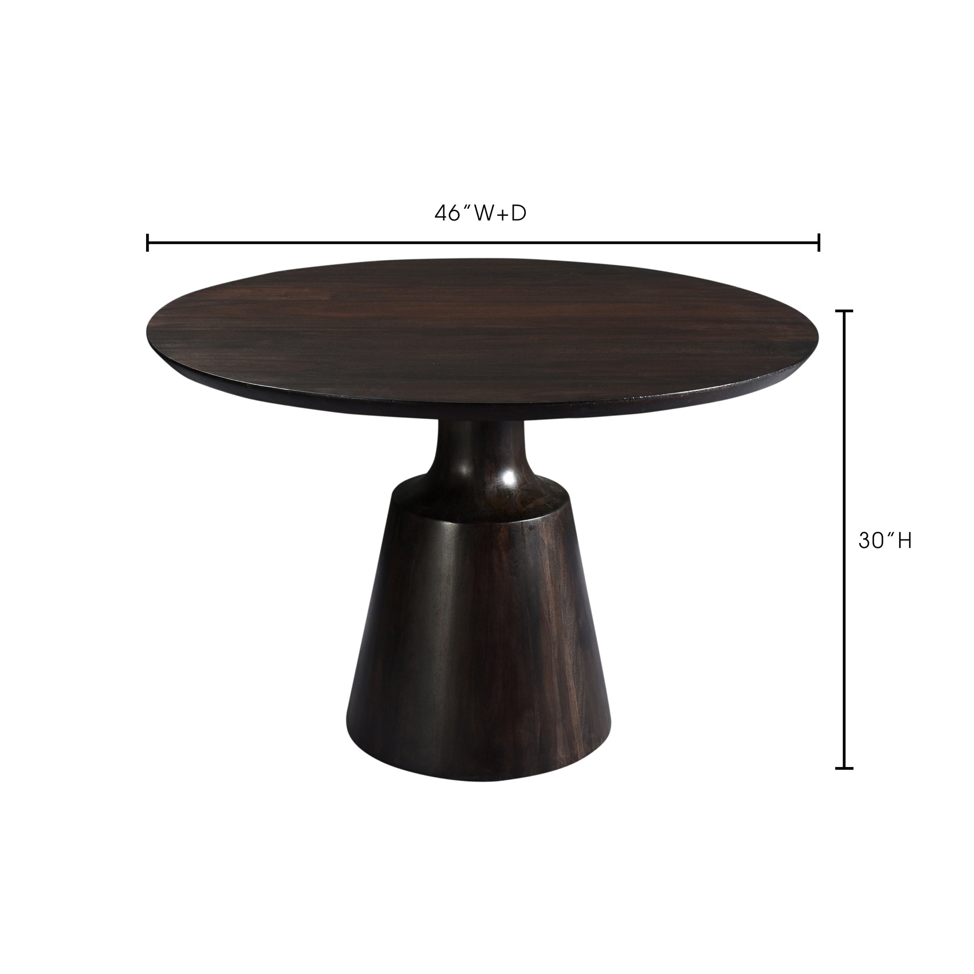 Moes Myron Dining Table Dark Brown KY-1003-25-0