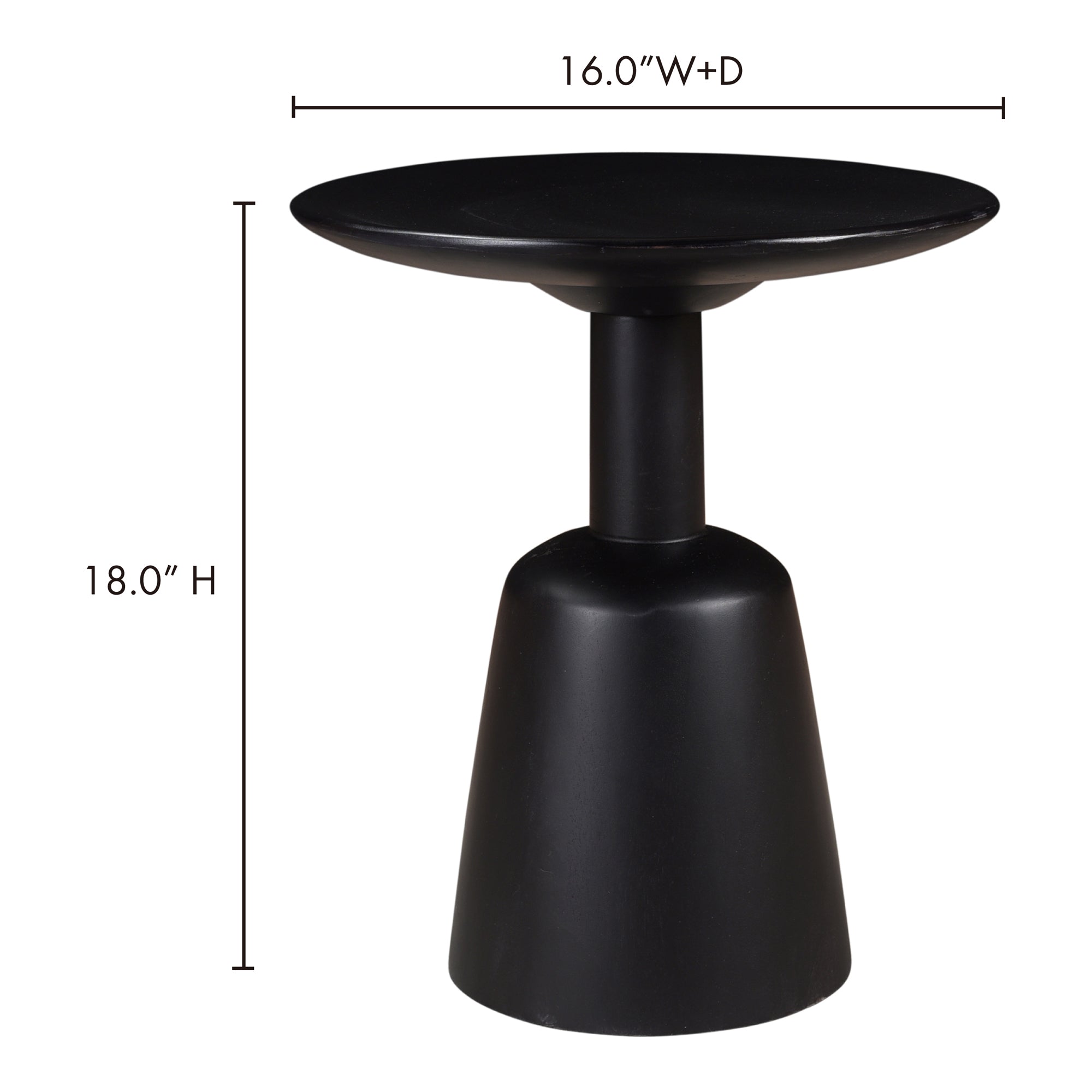 Moes Nels End Table Black KY-1014-07