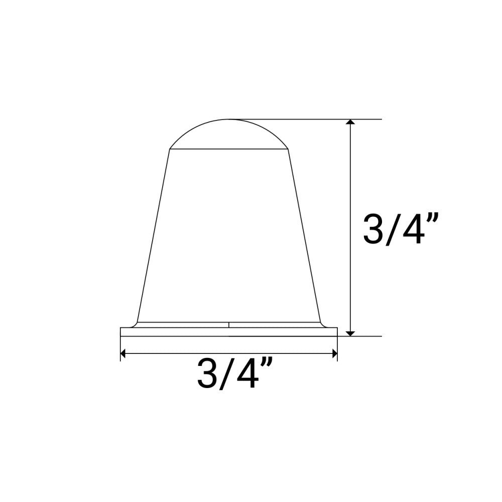 Hardware Resources .75 inch Rubber Bumper/Spacer for Flexible Sheet Light, Clear