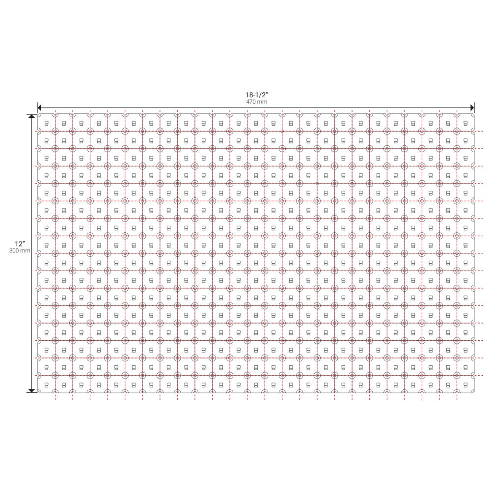 Hardware Resources 12" x 18.5" 24-volt Higher Output Flexible LED Sheet Light, Single-White