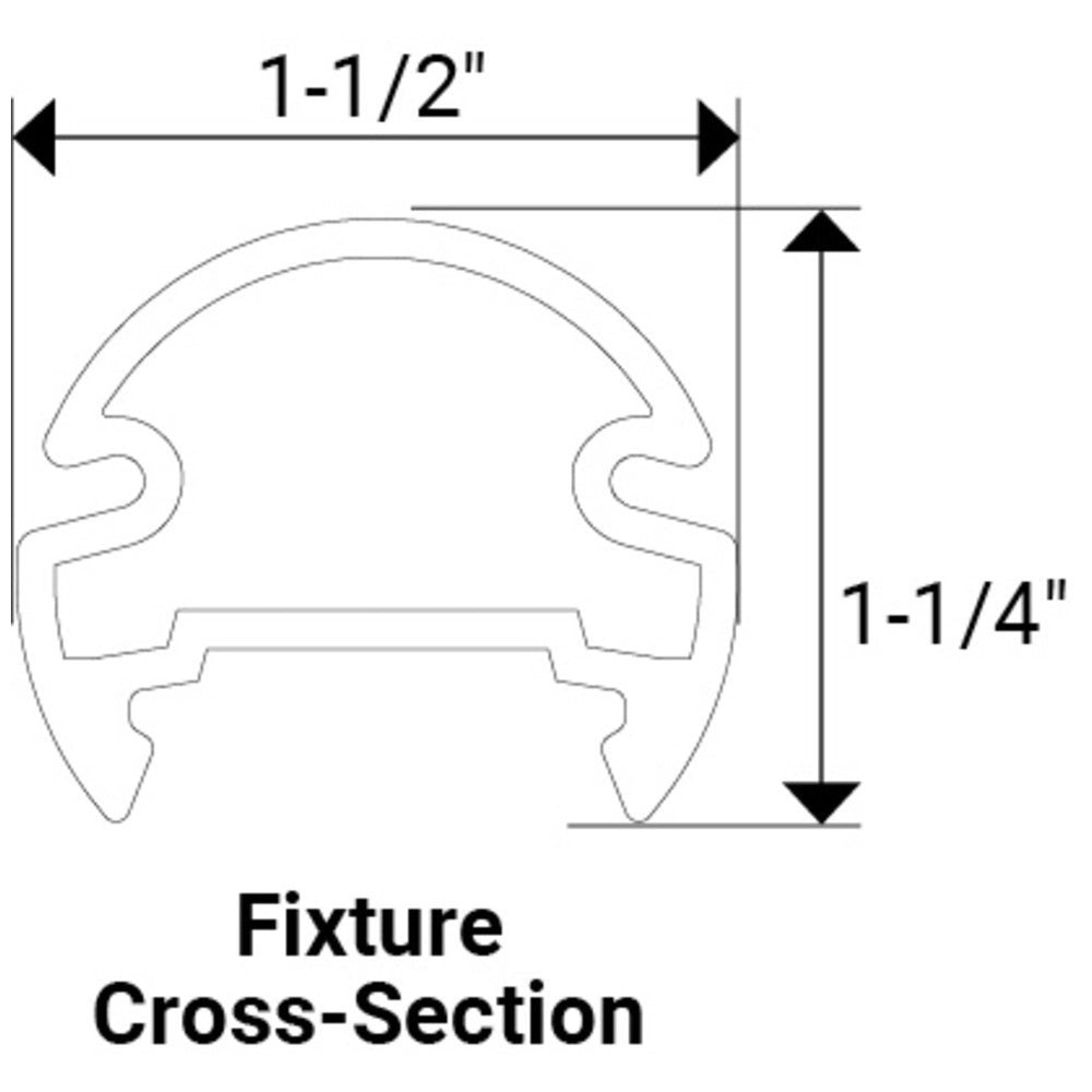 Hardware Resources Lighted Closet Rod Profile