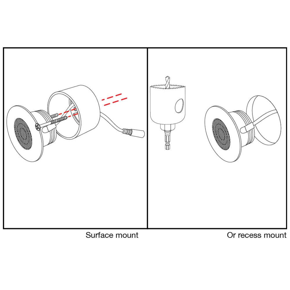 Hardware Resources 105 Lumens/Fixture 12-volt Accent Output Mini Round Series Puck Light, Single-White, Brushed Aluminum