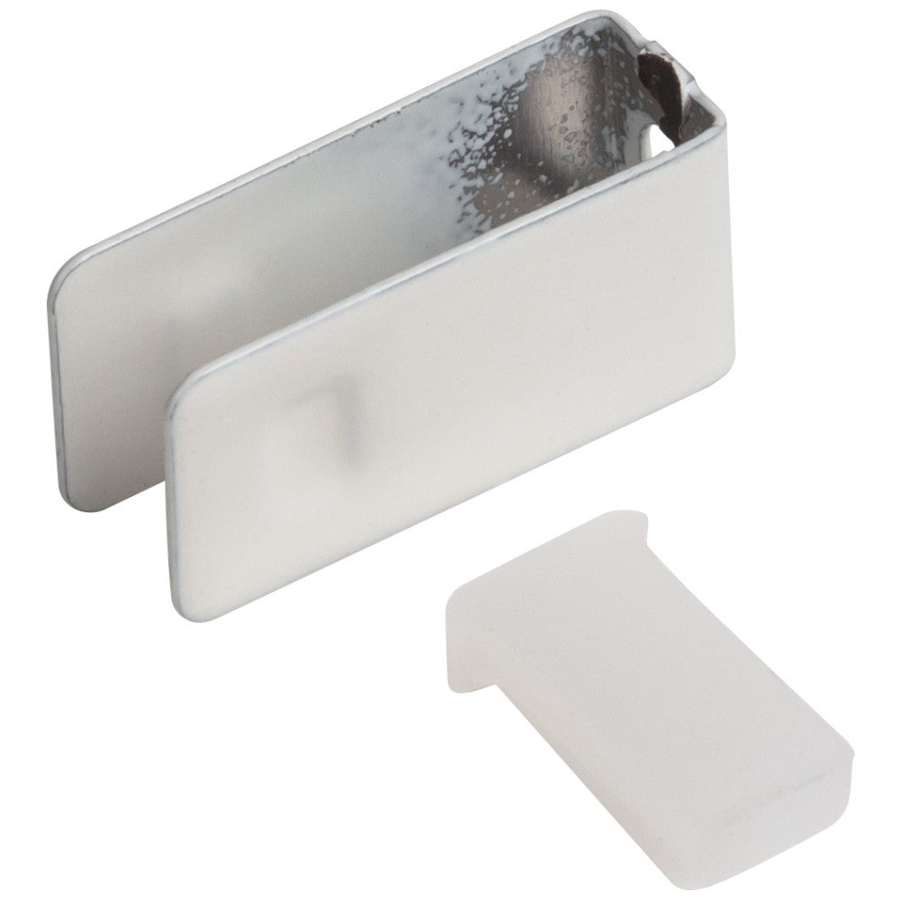 Hardware Resources Side Bend End Cap, white