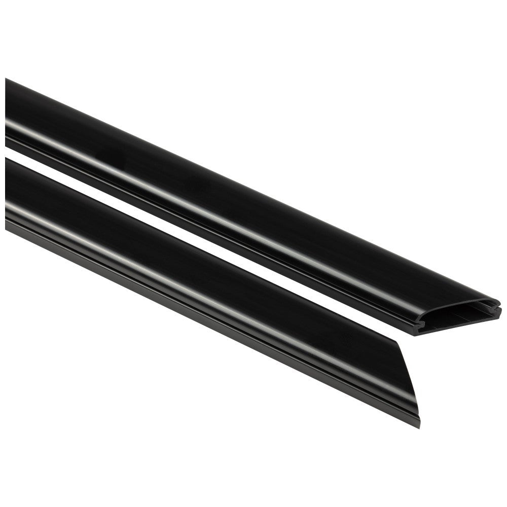 Hardware Resources Premium Flat Plastic Wire Way, Mitered Joint, 12"