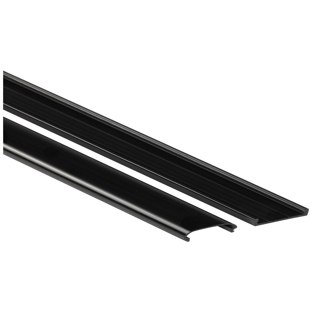 Hardware Resources Premium Flat Plastic Wire Way, Mitered Joint, 12"