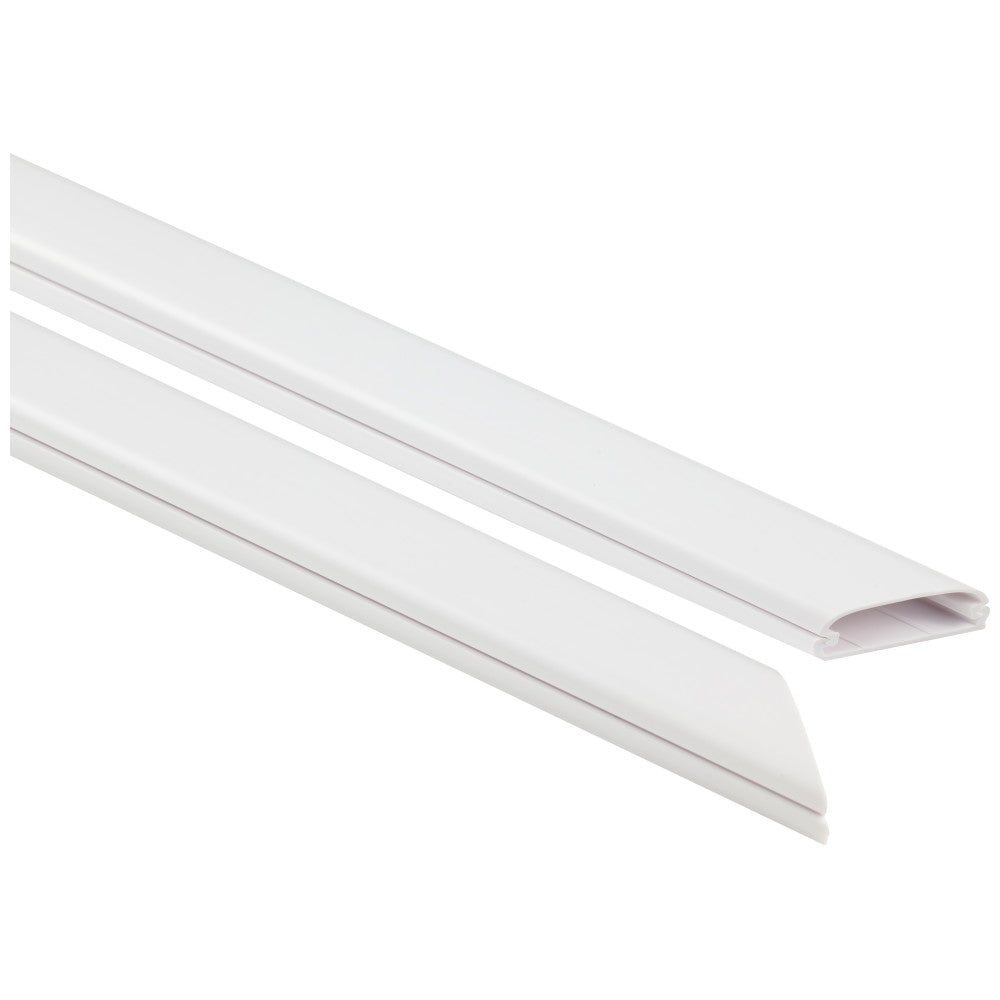 Hardware Resources Premium Flat Plastic Wire Way, Mitered Joint, 12"