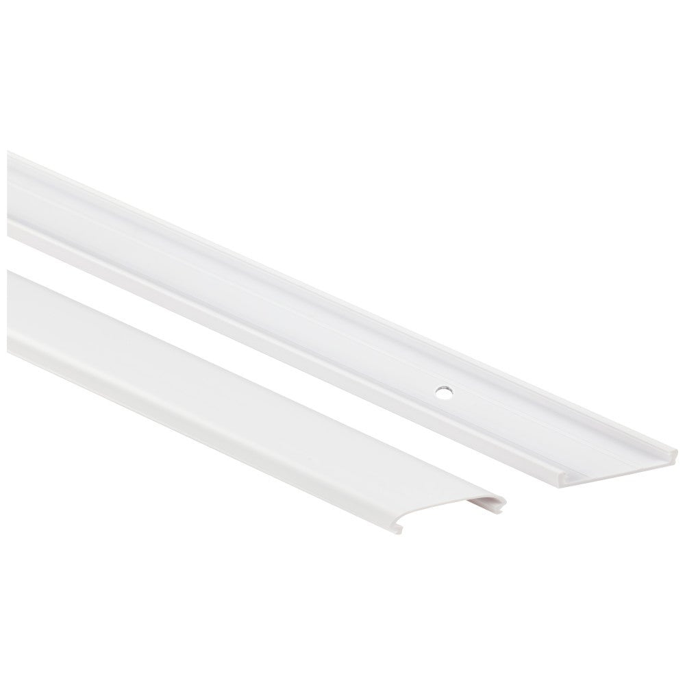 Hardware Resources Premium Flat Plastic Wire Way, Mitered Joint, 12"