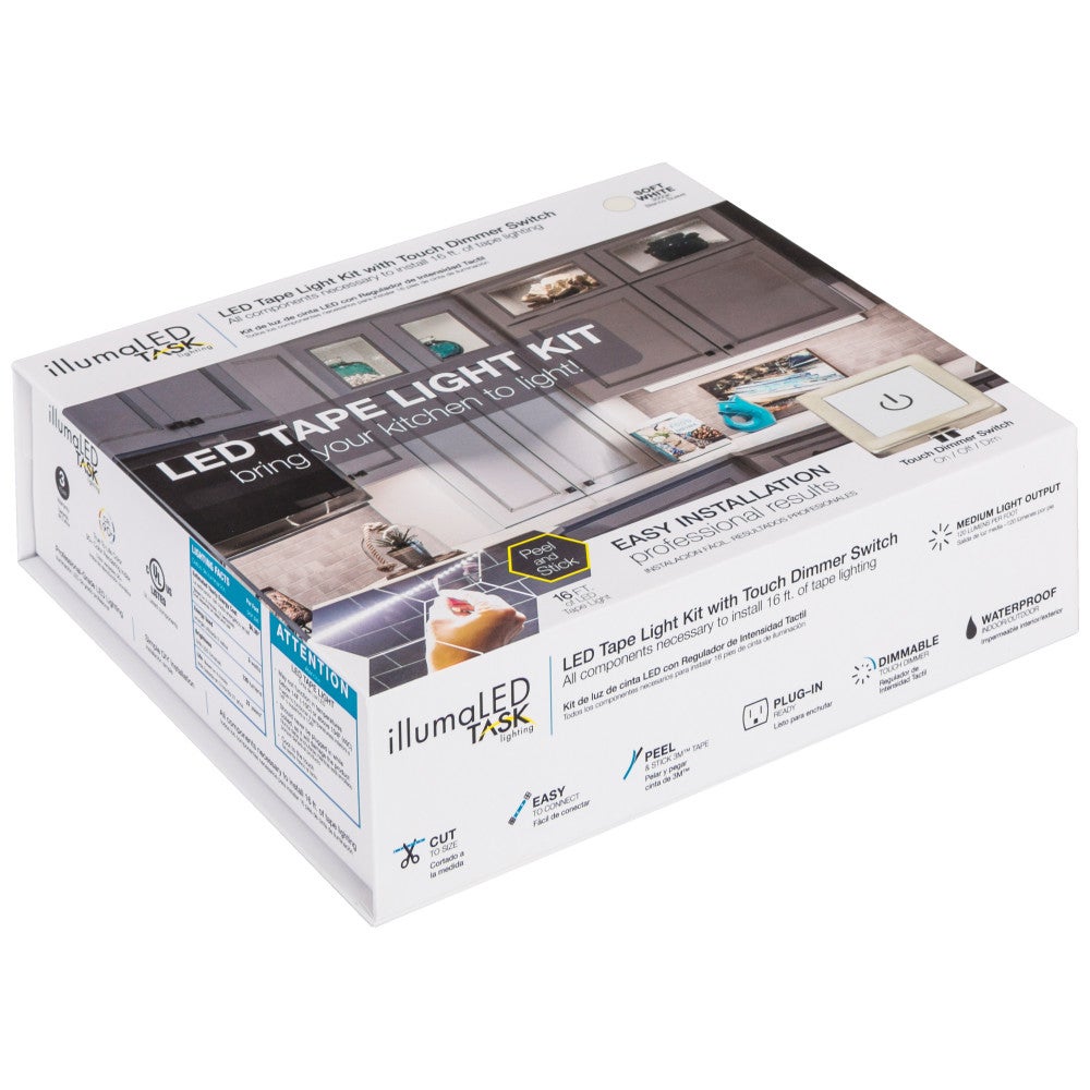 Hardware Resources 16 Ft. 120 Lumens/Ft.. 12-volt Accent Output Touch Dimmer Switch Tape Light Kit