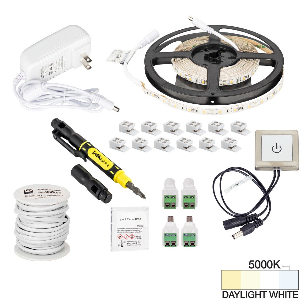 Hardware Resources 16 Ft. 120 Lumens/Ft.. 12-volt Accent Output Touch Dimmer Switch Tape Light Kit