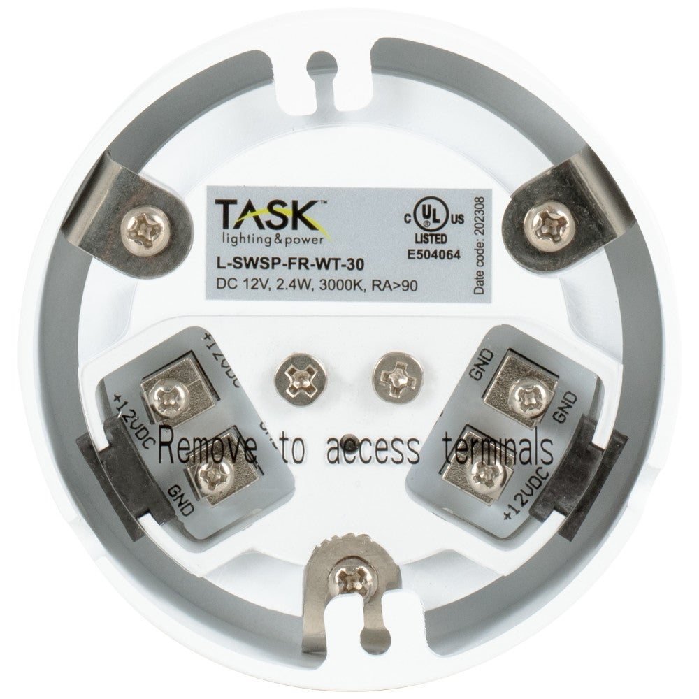 Hardware Resources 180 Lumens/Fixture 12-Volt Puck Light, Single-White, Direct-Wire or Barrel Connection